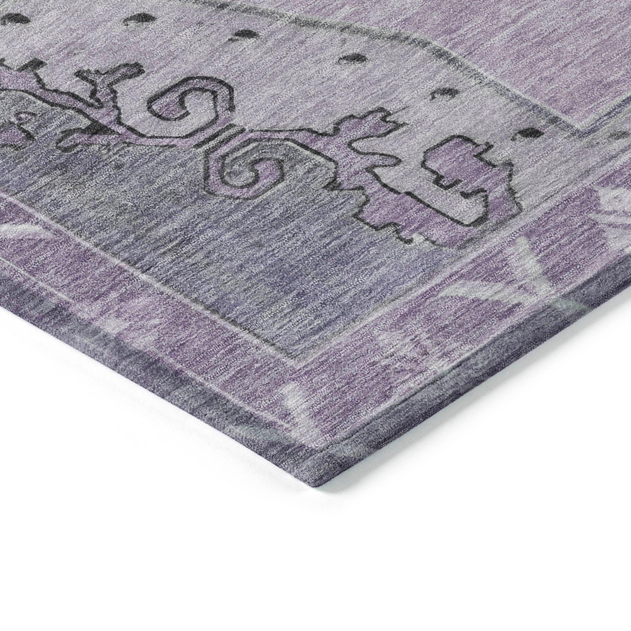 Addison Rugs Haelion Plum Washable Indoor-Outdoor Rug