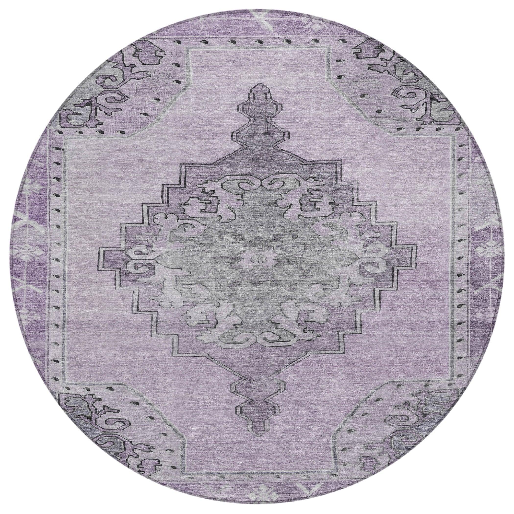 Addison Rugs Haelion Plum Washable Indoor-Outdoor Rug