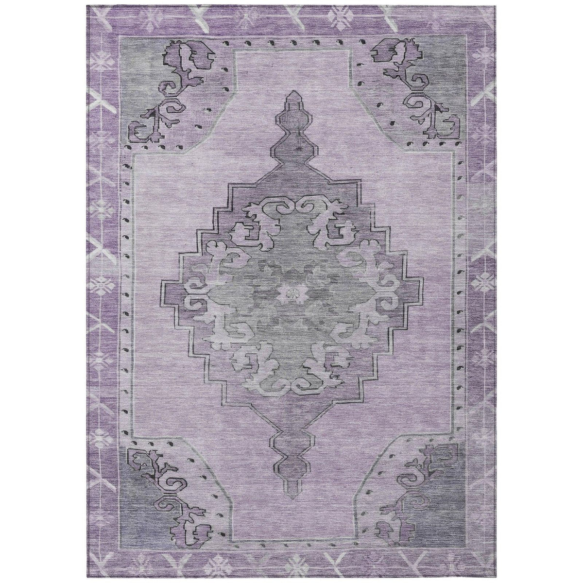 Addison Rugs Haelion Plum Washable Indoor-Outdoor Rug