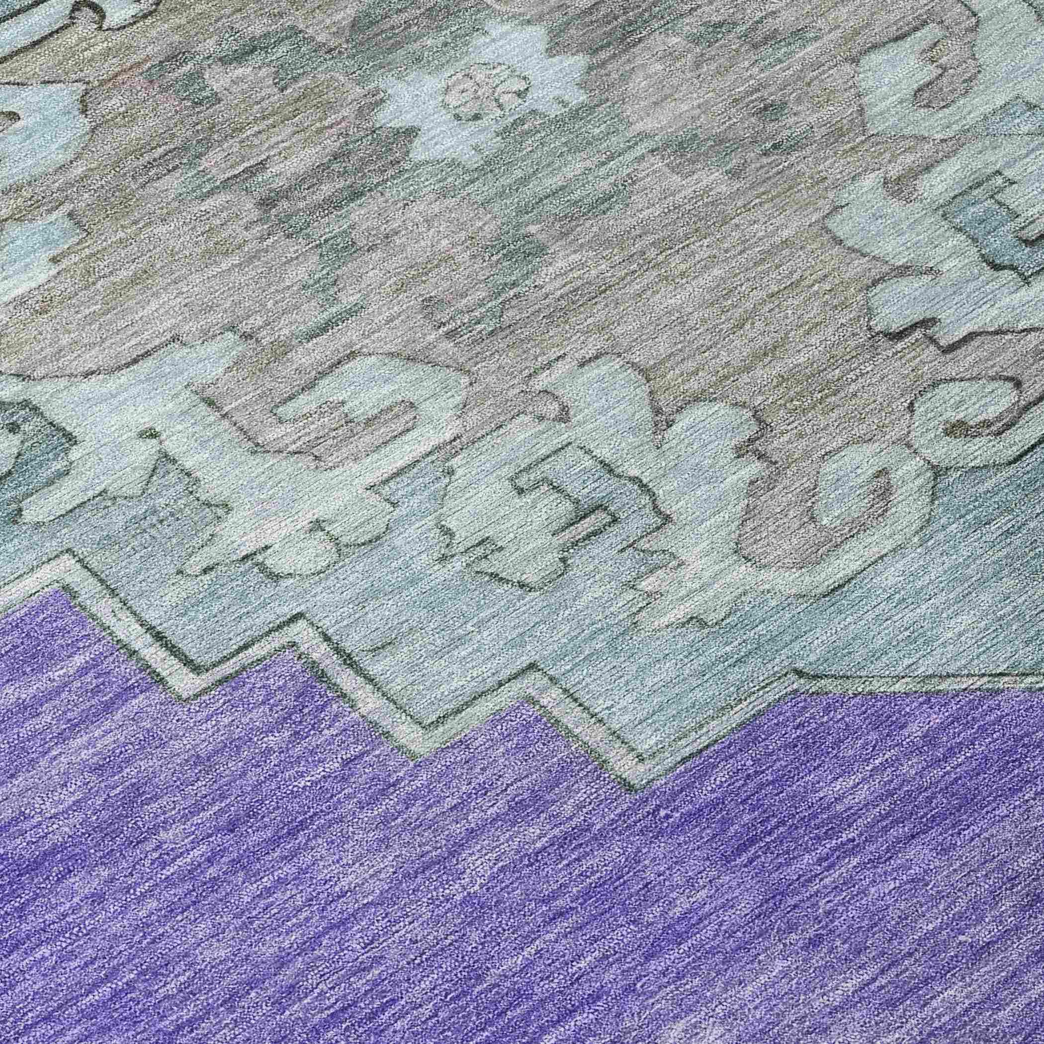 Addison Rugs Haelion Purple Washable Indoor-Outdoor Rug