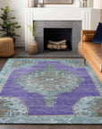 Addison Rugs Haelion Purple Washable Indoor-Outdoor Rug