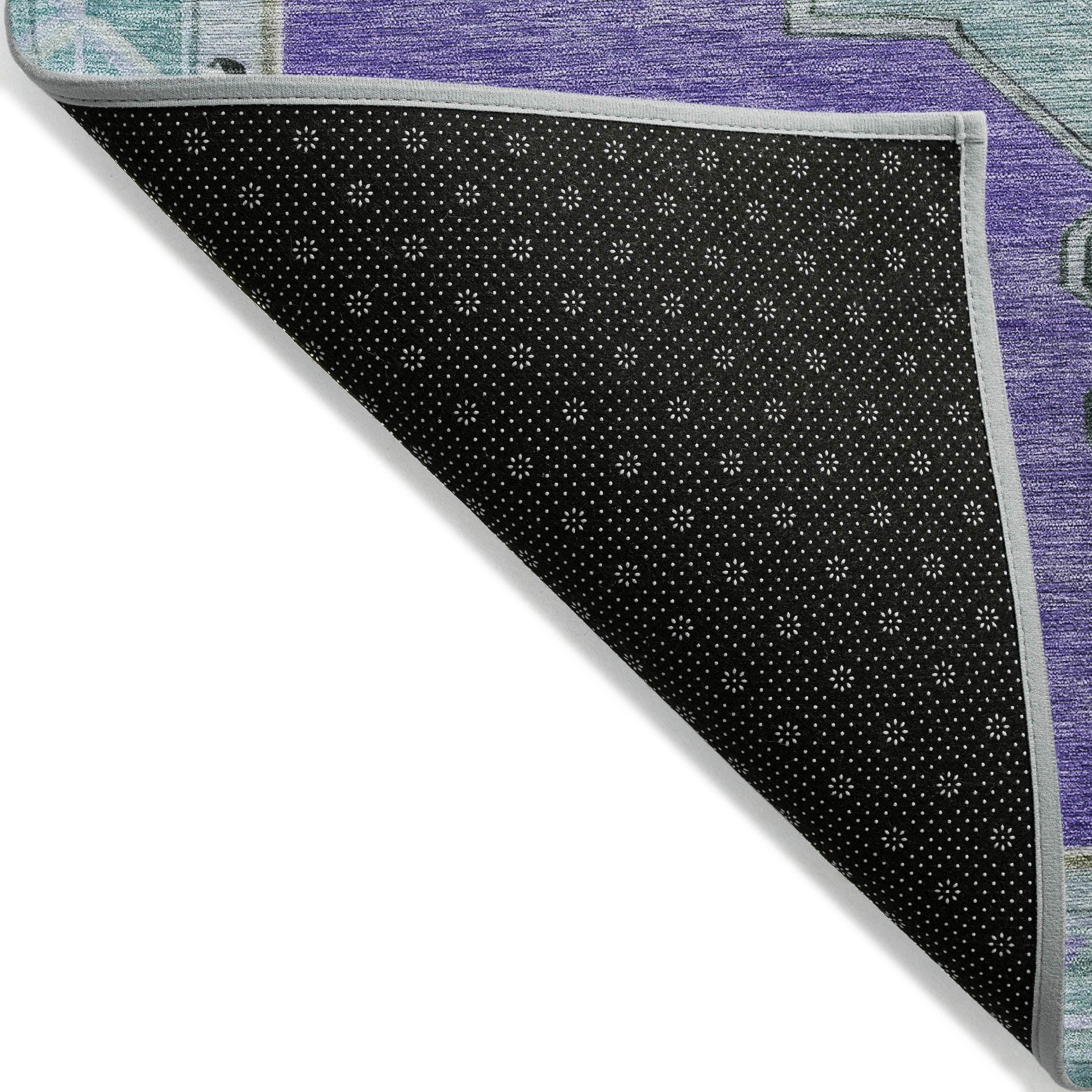 Addison Rugs Haelion Purple Washable Indoor-Outdoor Rug