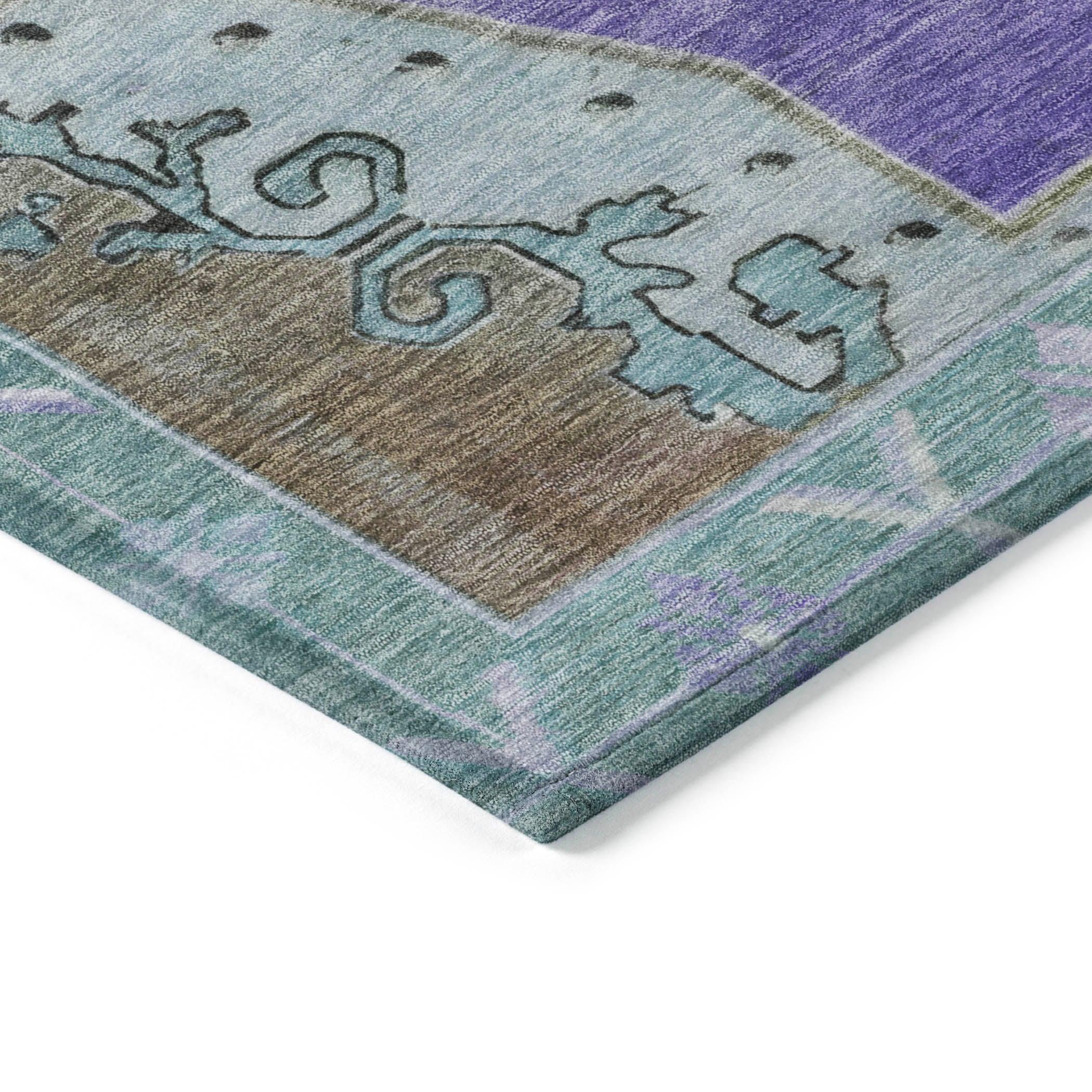 Addison Rugs Haelion Purple Washable Indoor-Outdoor Rug