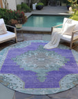 Addison Rugs Haelion Purple Washable Indoor-Outdoor Rug