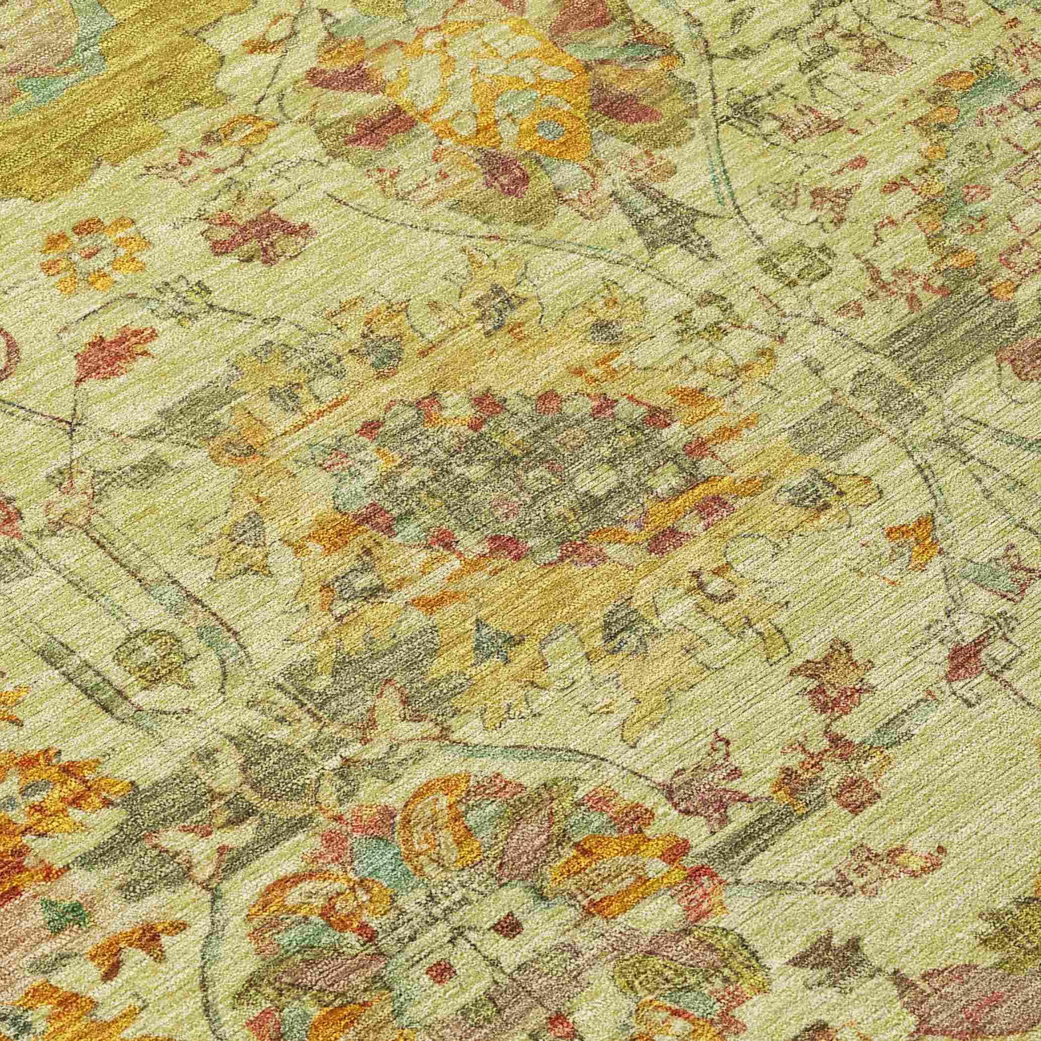 Addison Rugs Haelira Gold Washable Indoor-Outdoor Rug