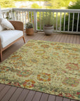 Addison Rugs Haelira Gold Washable Indoor-Outdoor Rug