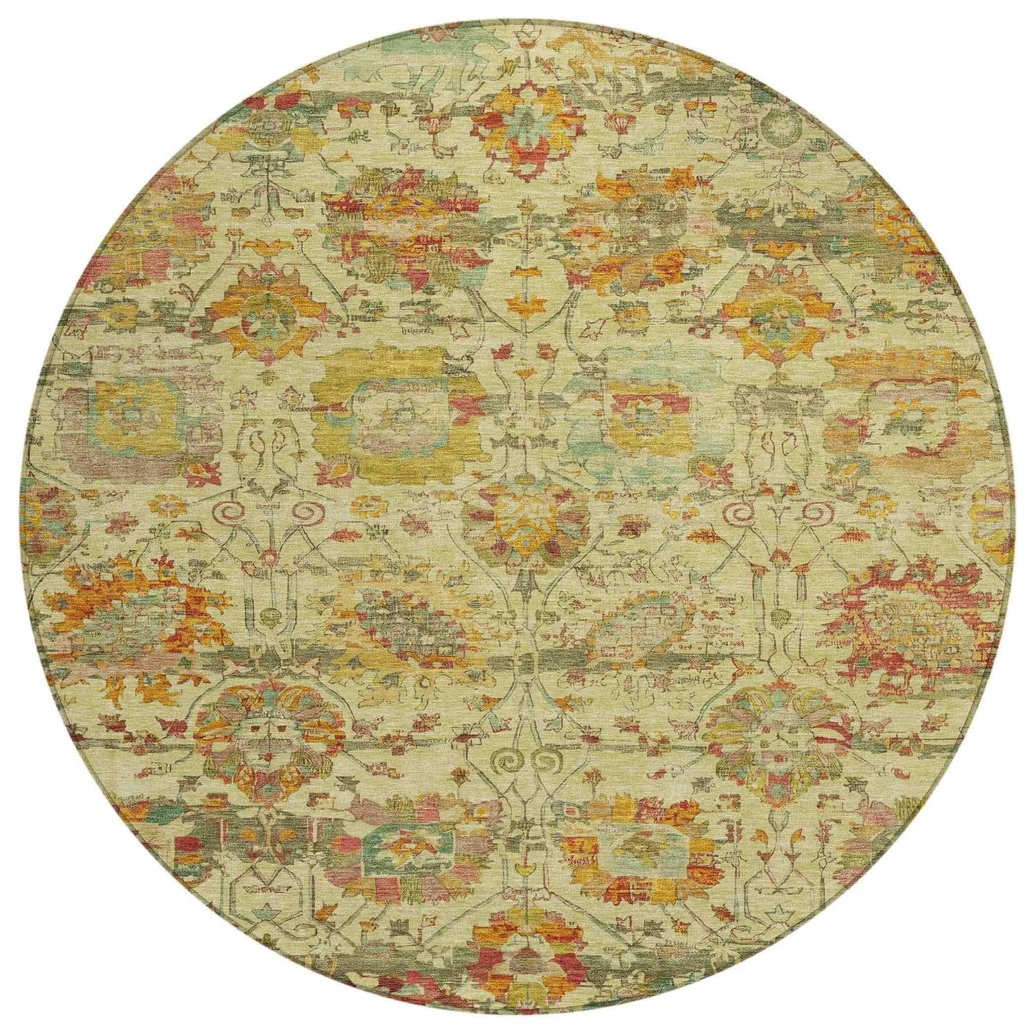 Addison Rugs Haelira Gold Washable Indoor-Outdoor Rug