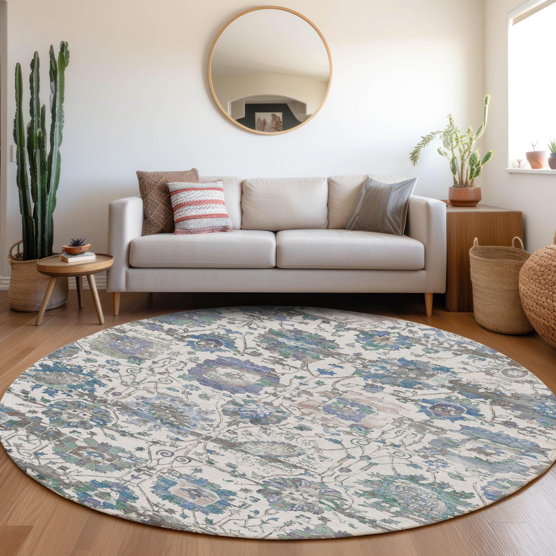 Addison Rugs Haelira Ivory Washable Indoor-Outdoor Rug
