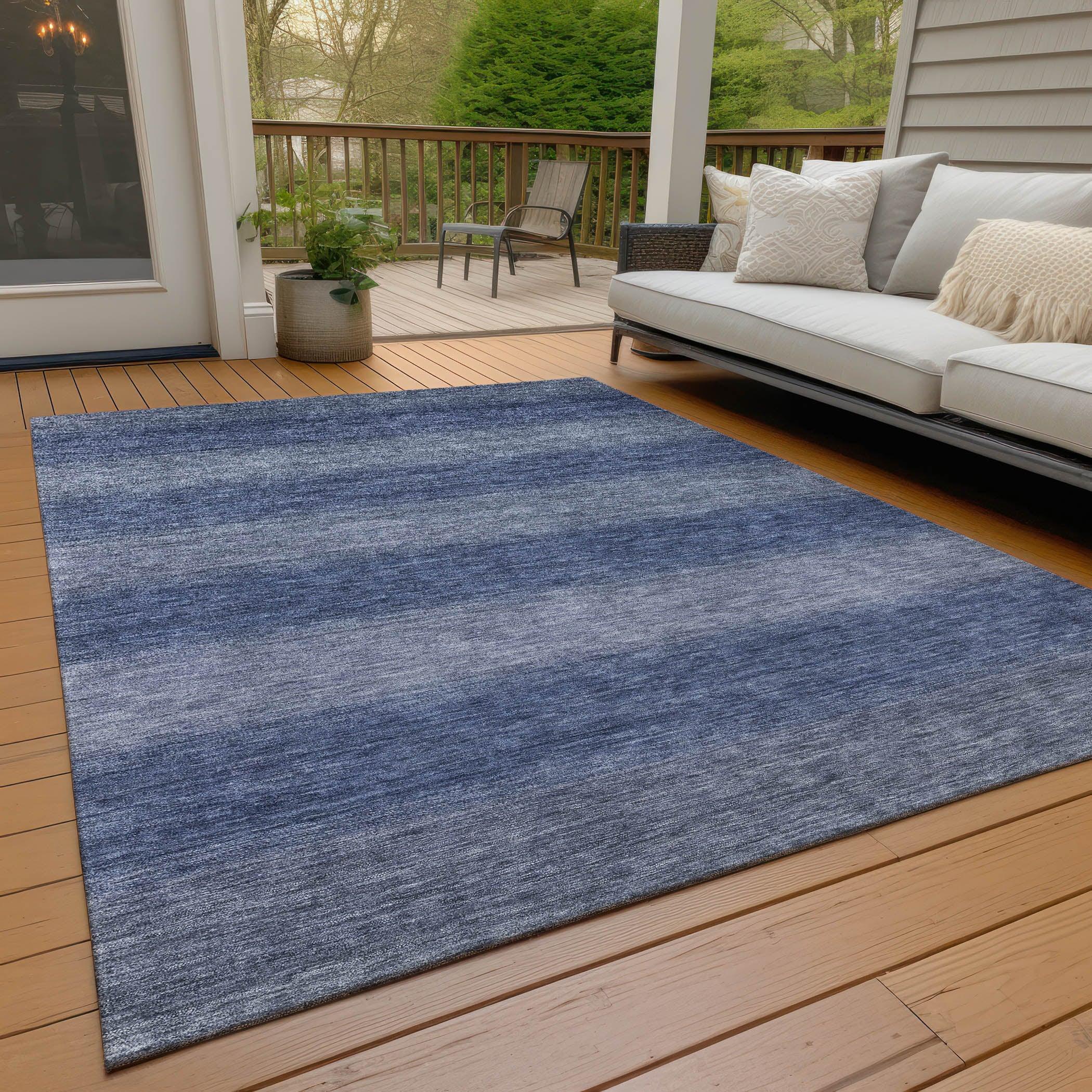 Addison Rugs Haelius Blue Washable Indoor-Outdoor Rug