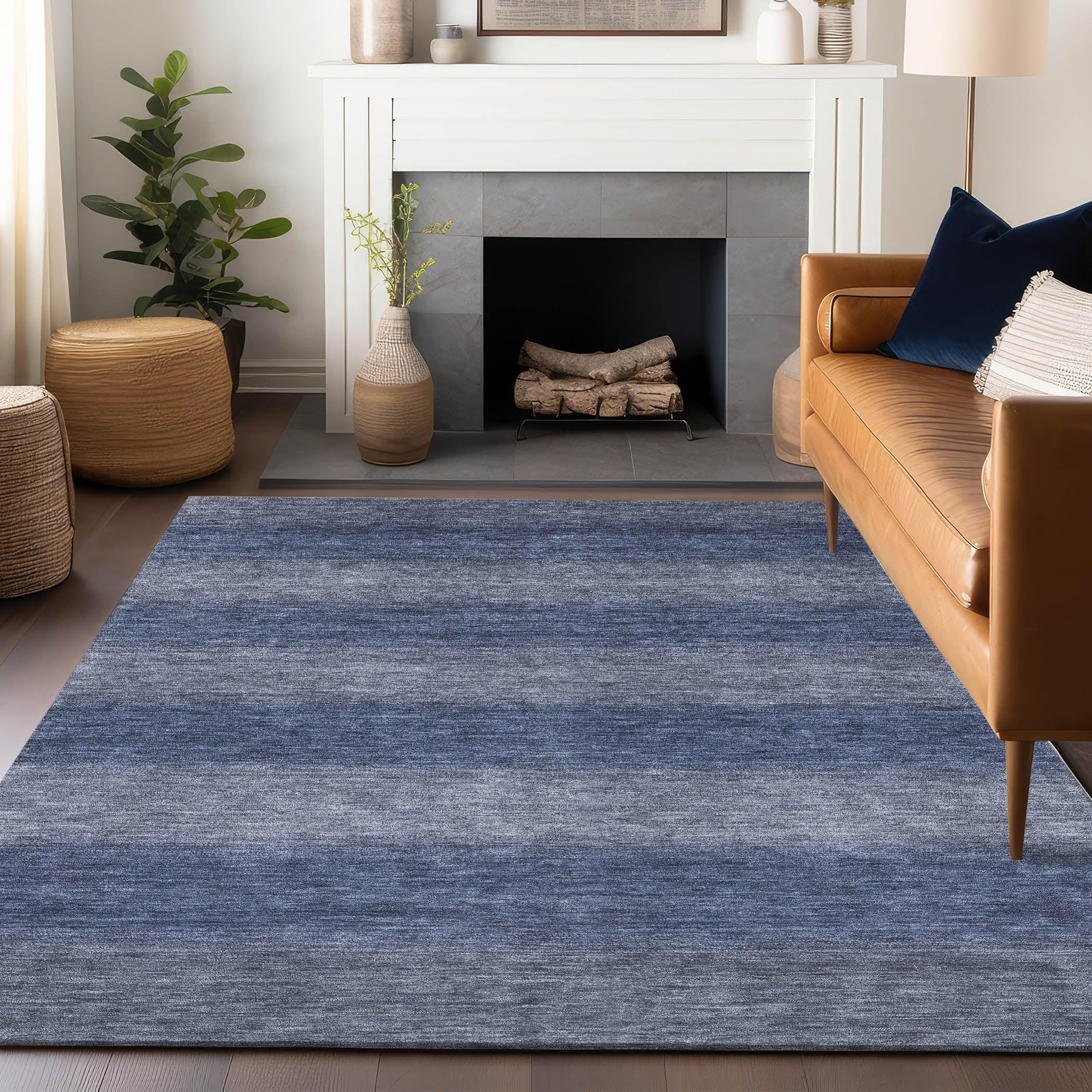 Addison Rugs Haelius Blue Washable Indoor-Outdoor Rug