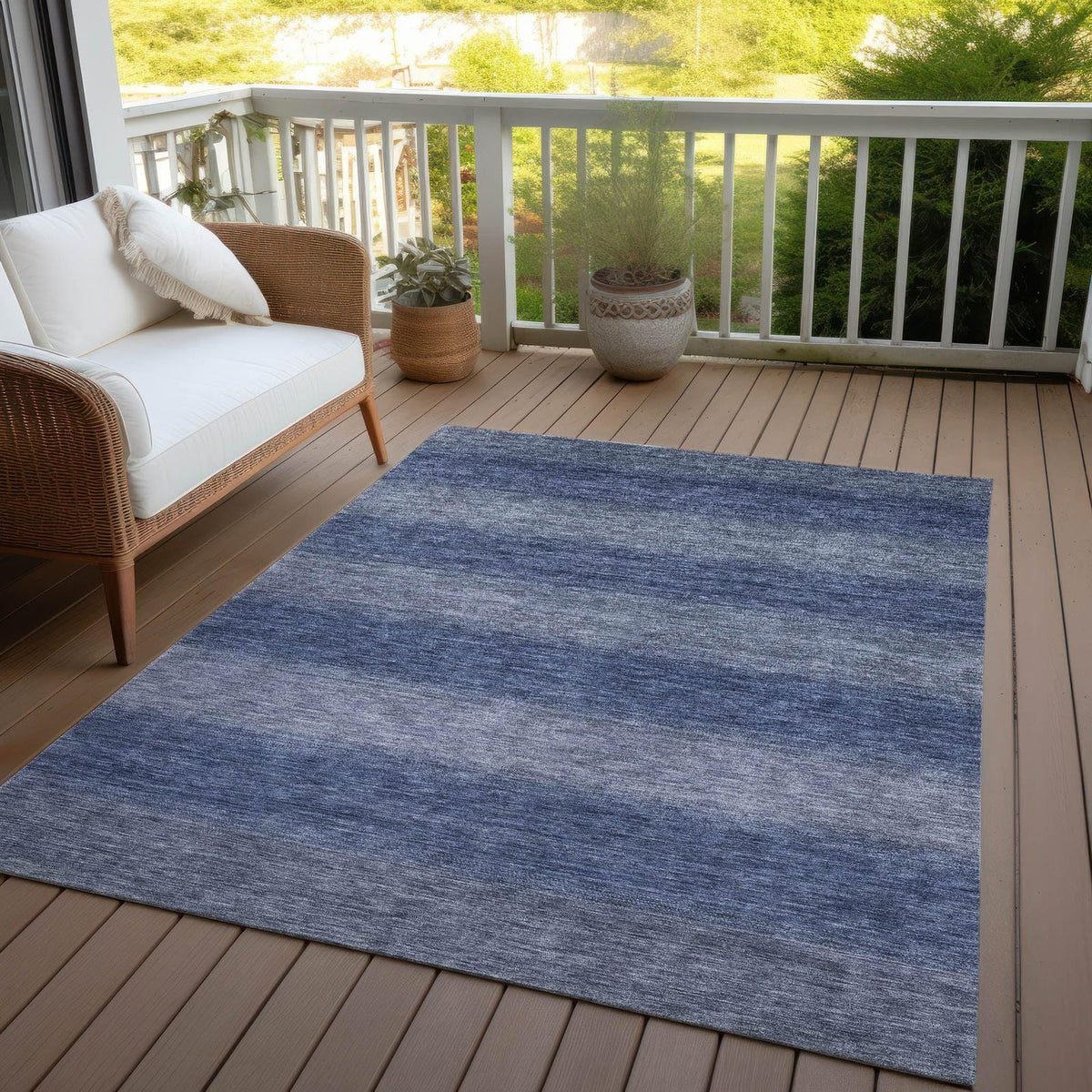 Addison Rugs Haelius Blue Washable Indoor-Outdoor Rug