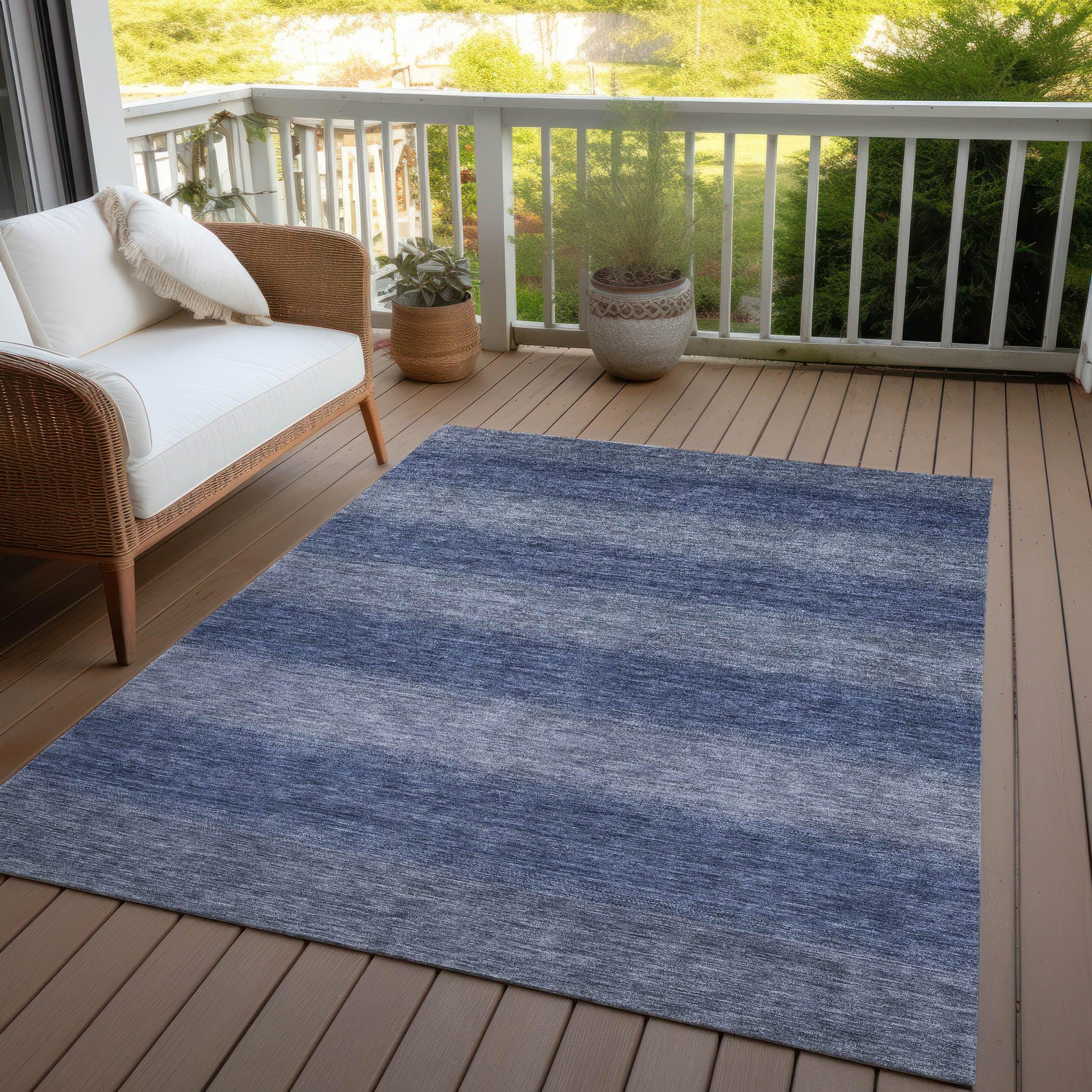 Addison Rugs Haelius Blue Washable Indoor-Outdoor Rug