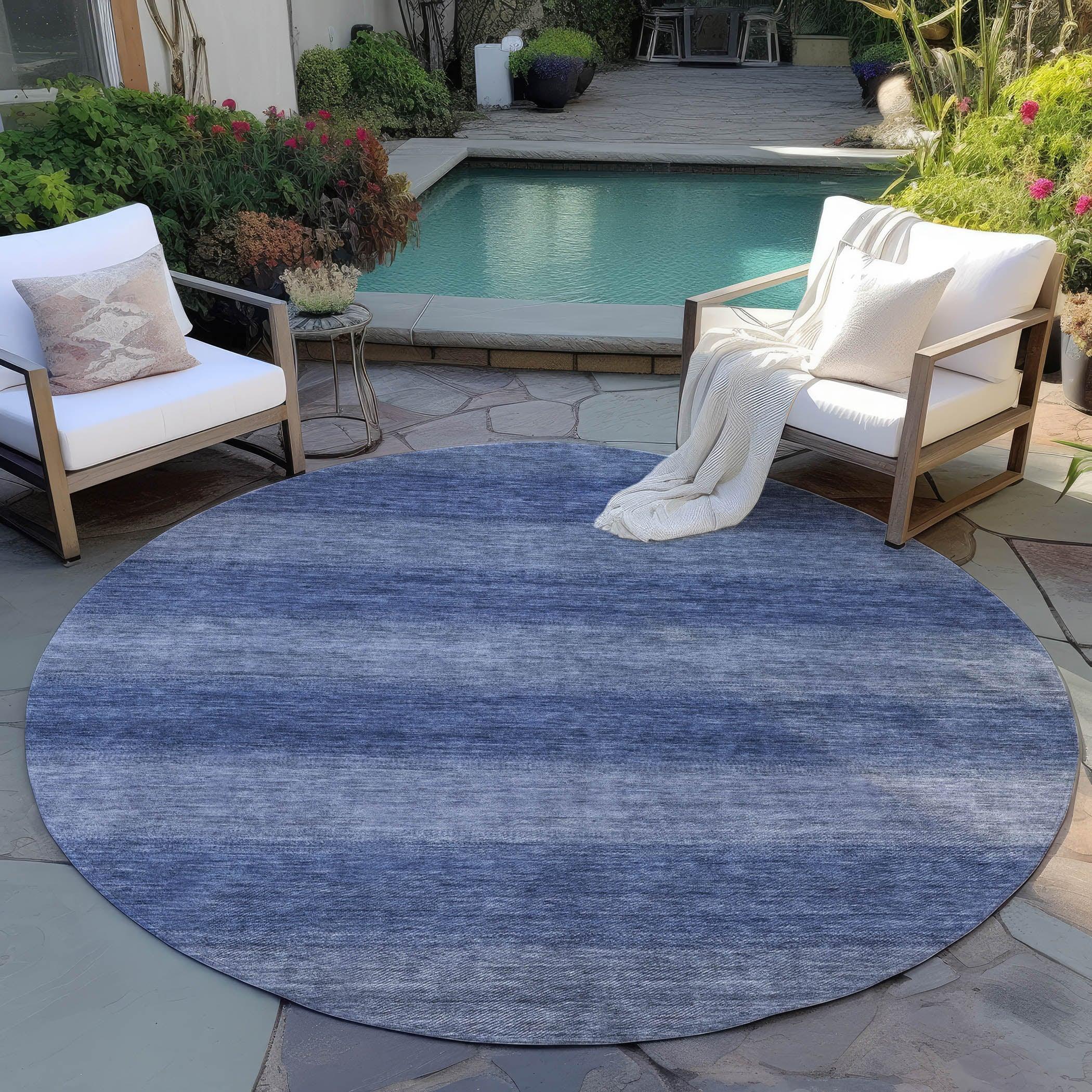 Addison Rugs Haelius Blue Washable Indoor-Outdoor Rug