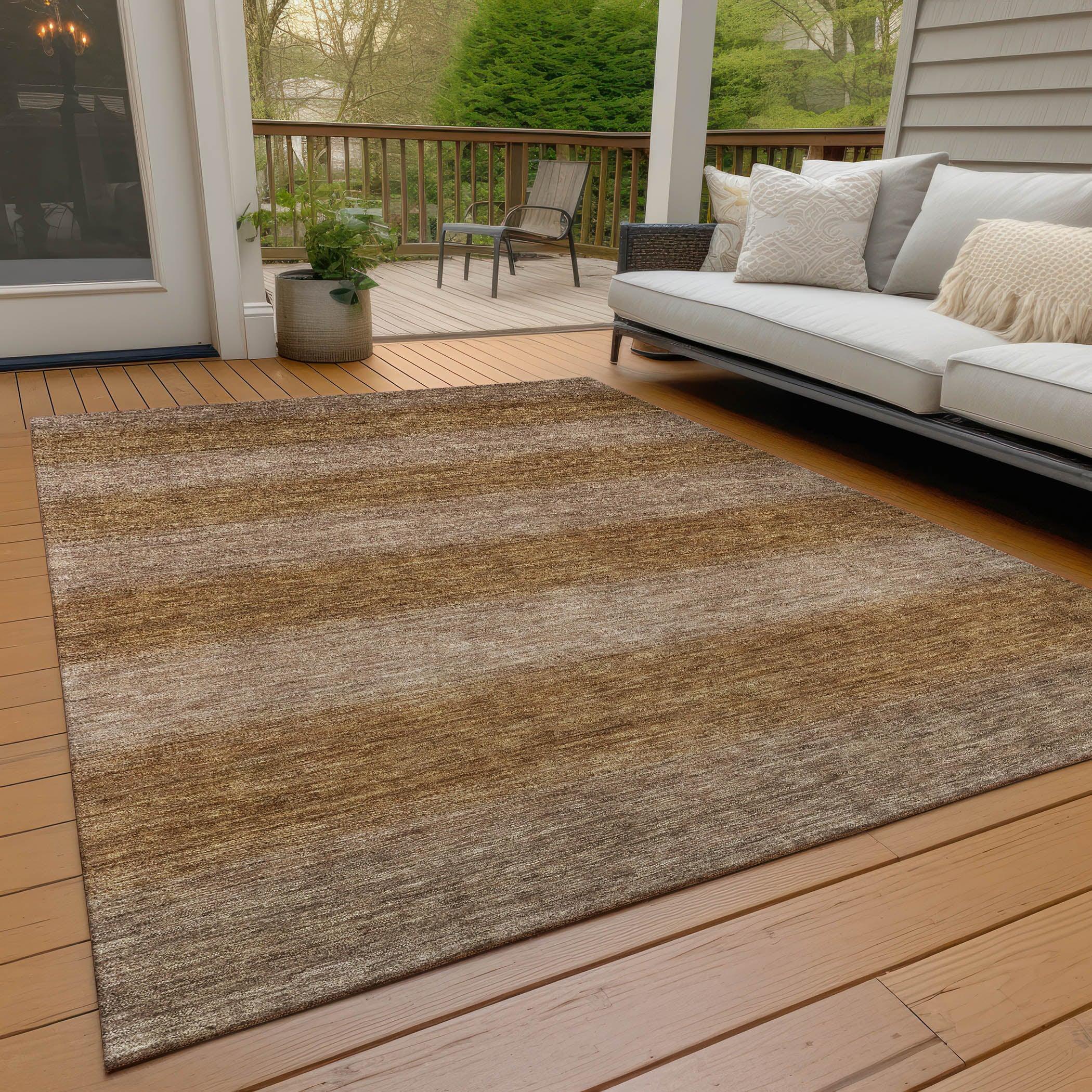 Addison Rugs Haelius Brown Washable Indoor-Outdoor Rug