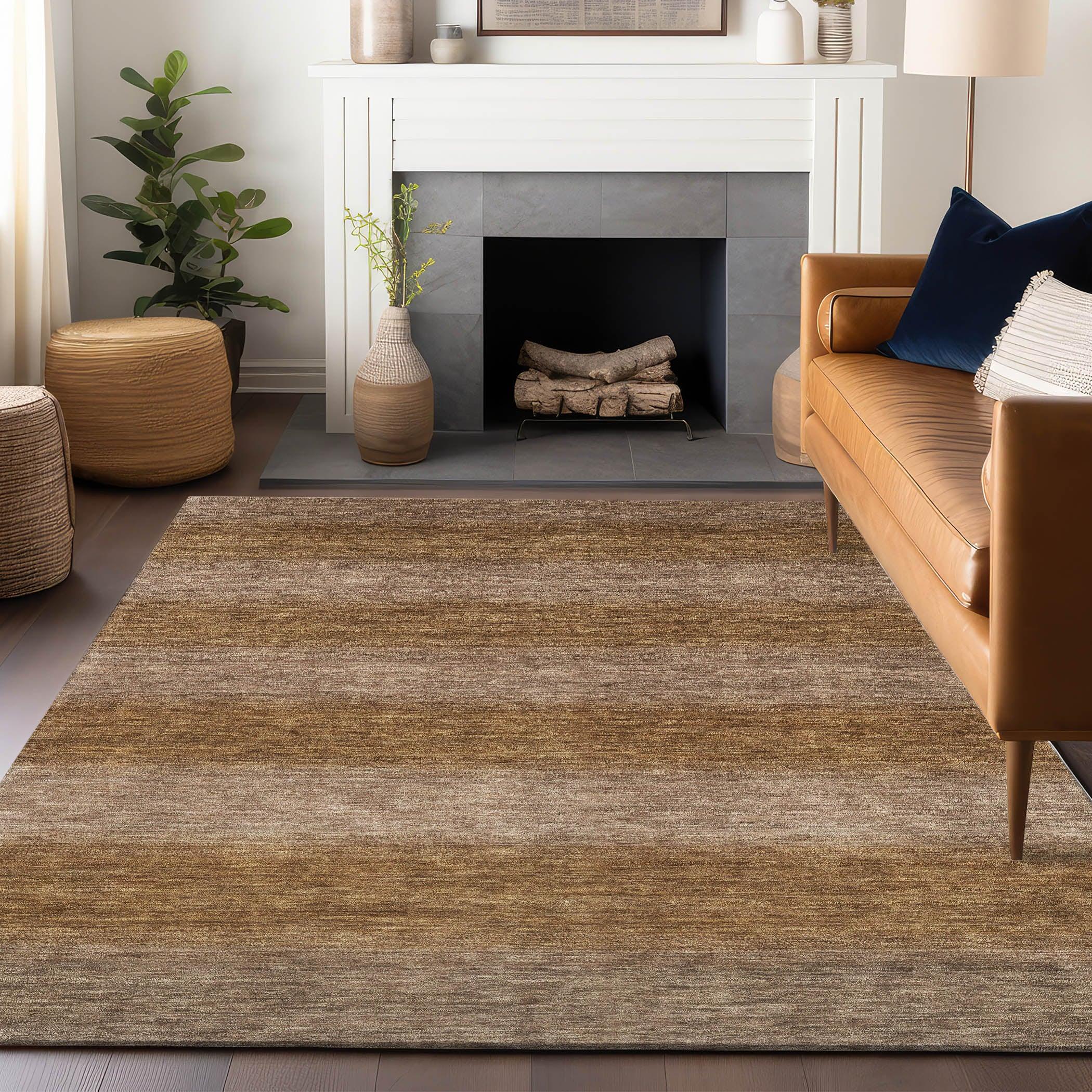 Addison Rugs Haelius Brown Washable Indoor-Outdoor Rug