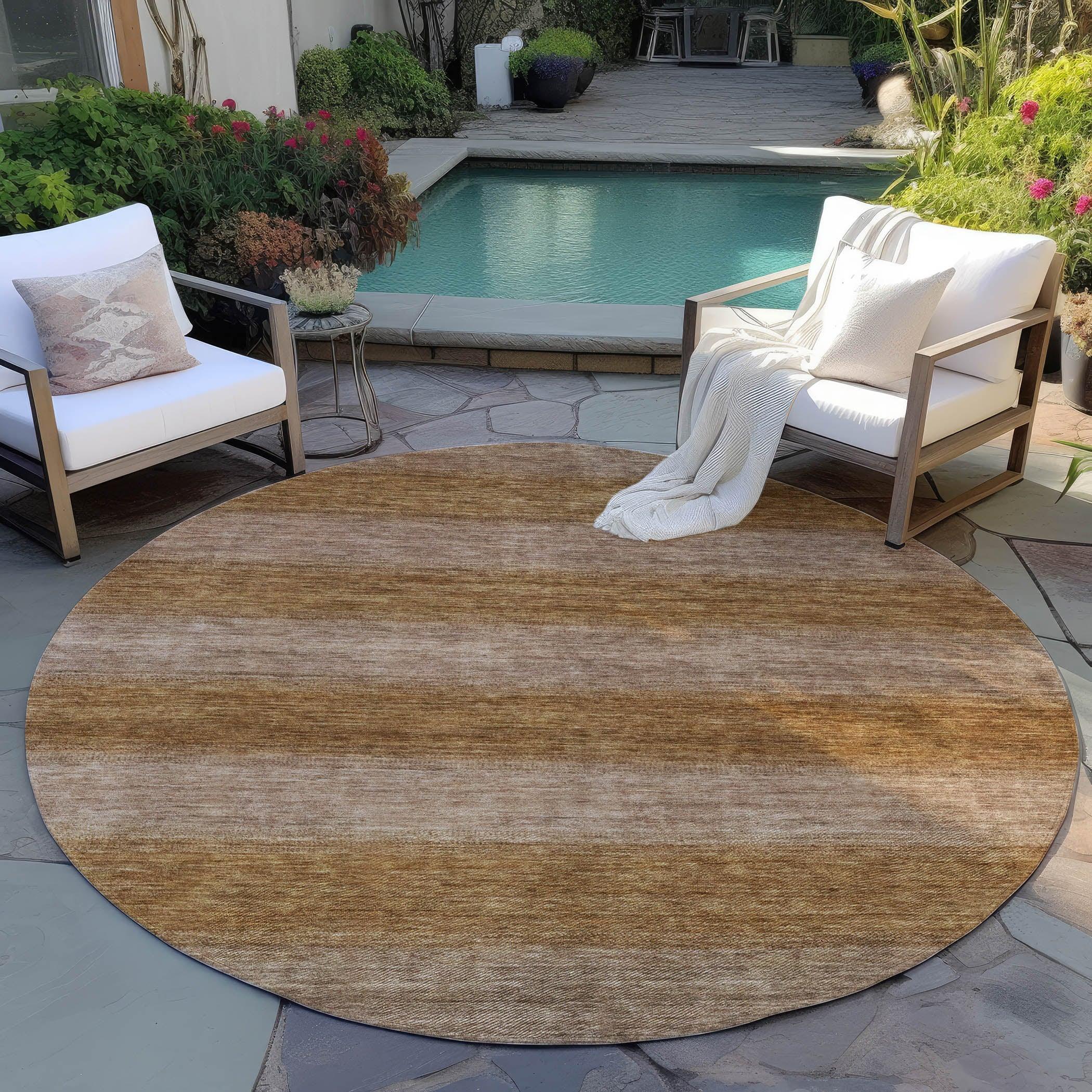 Addison Rugs Haelius Brown Washable Indoor-Outdoor Rug