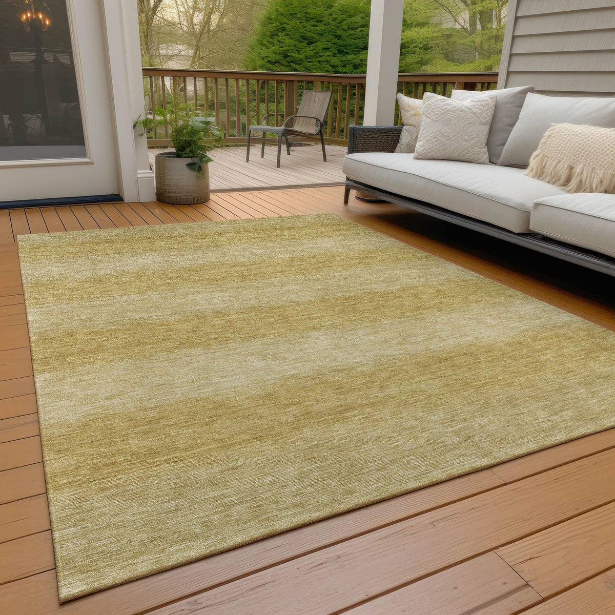 Addison Rugs Haelius Gold Washable Indoor-Outdoor Rug