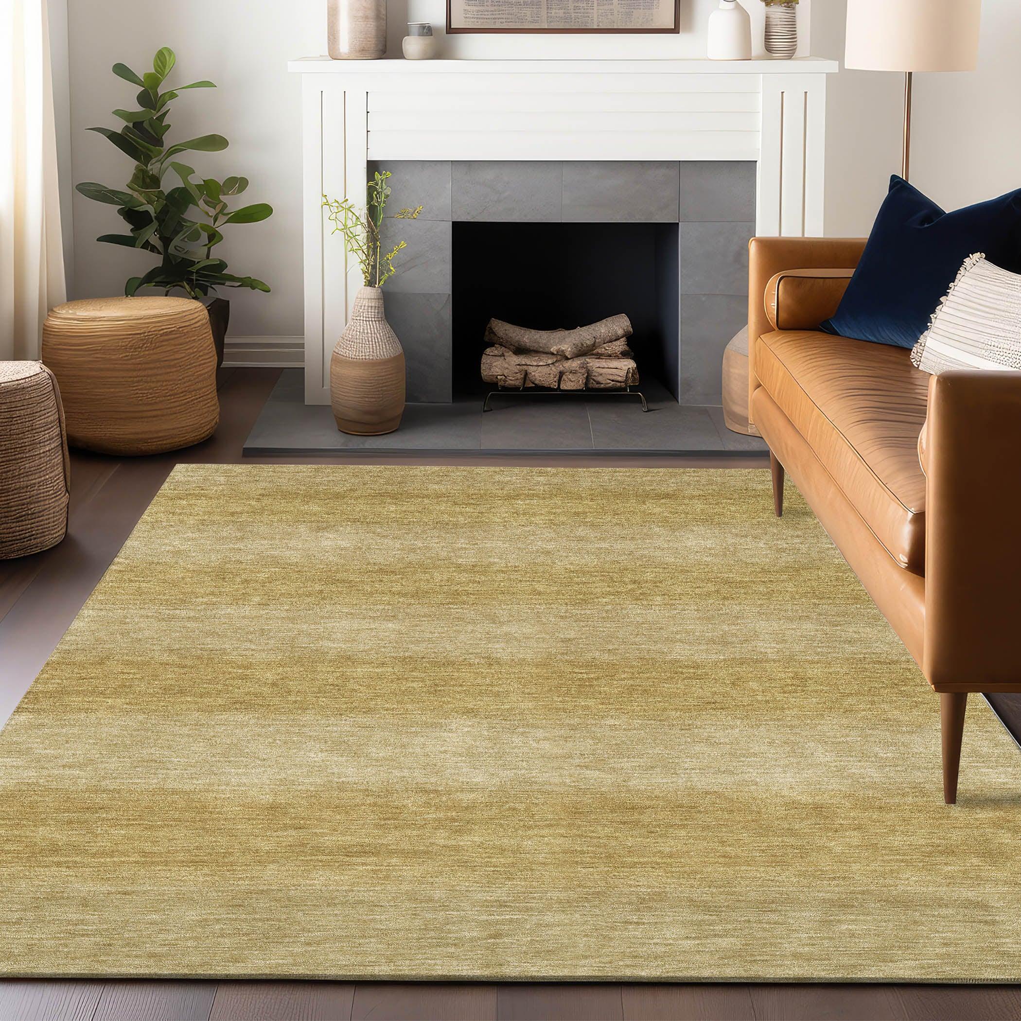 Addison Rugs Haelius Gold Washable Indoor-Outdoor Rug