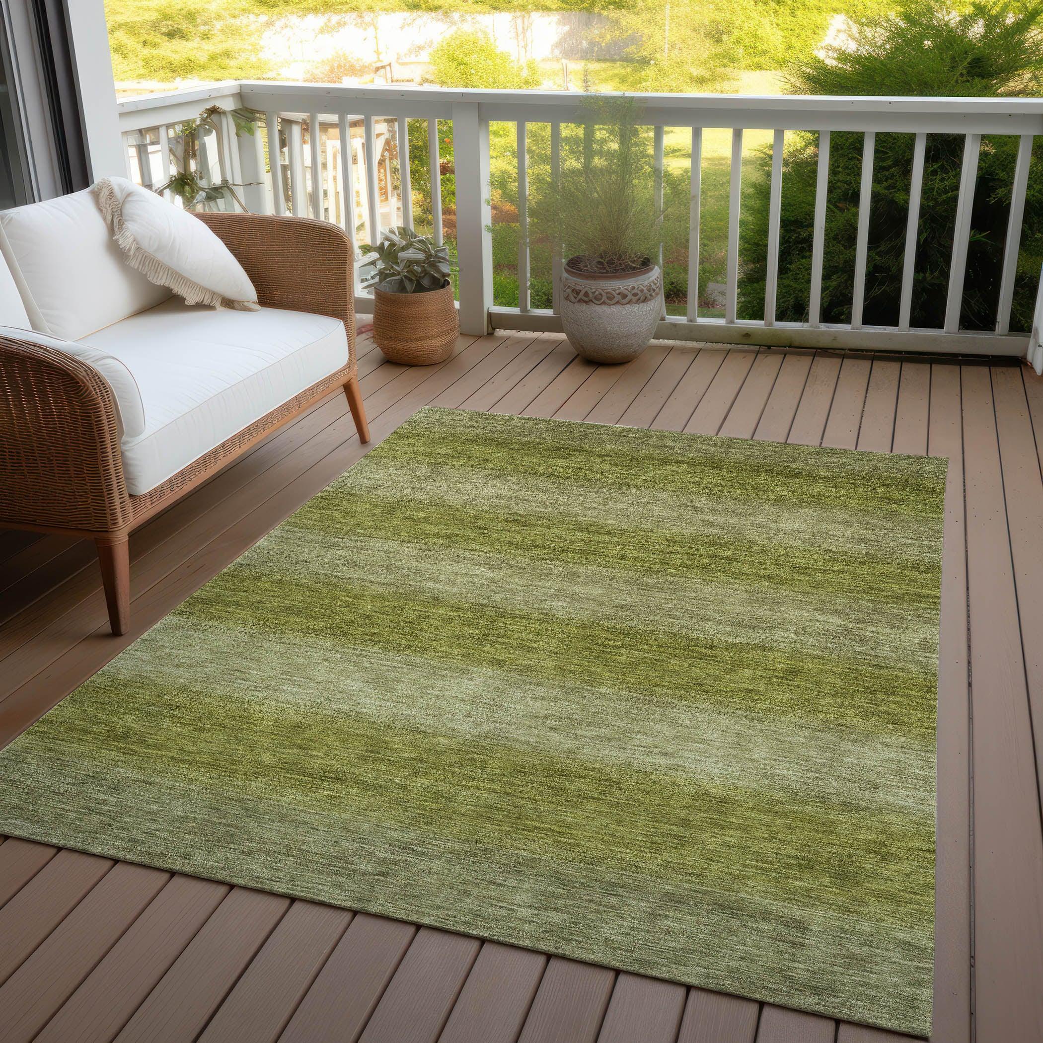 Addison Rugs Haelius Green Washable Indoor-Outdoor Rug