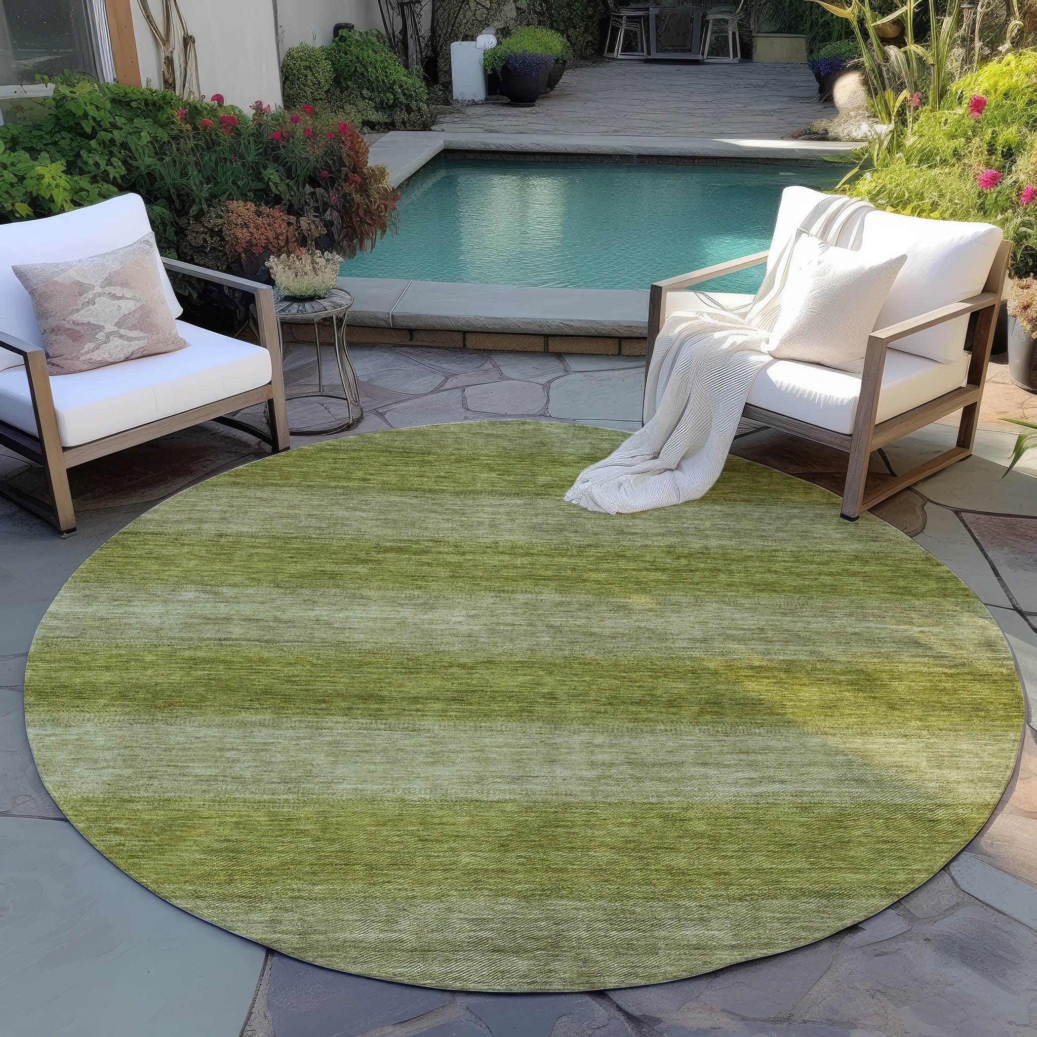 Addison Rugs Haelius Green Washable Indoor-Outdoor Rug