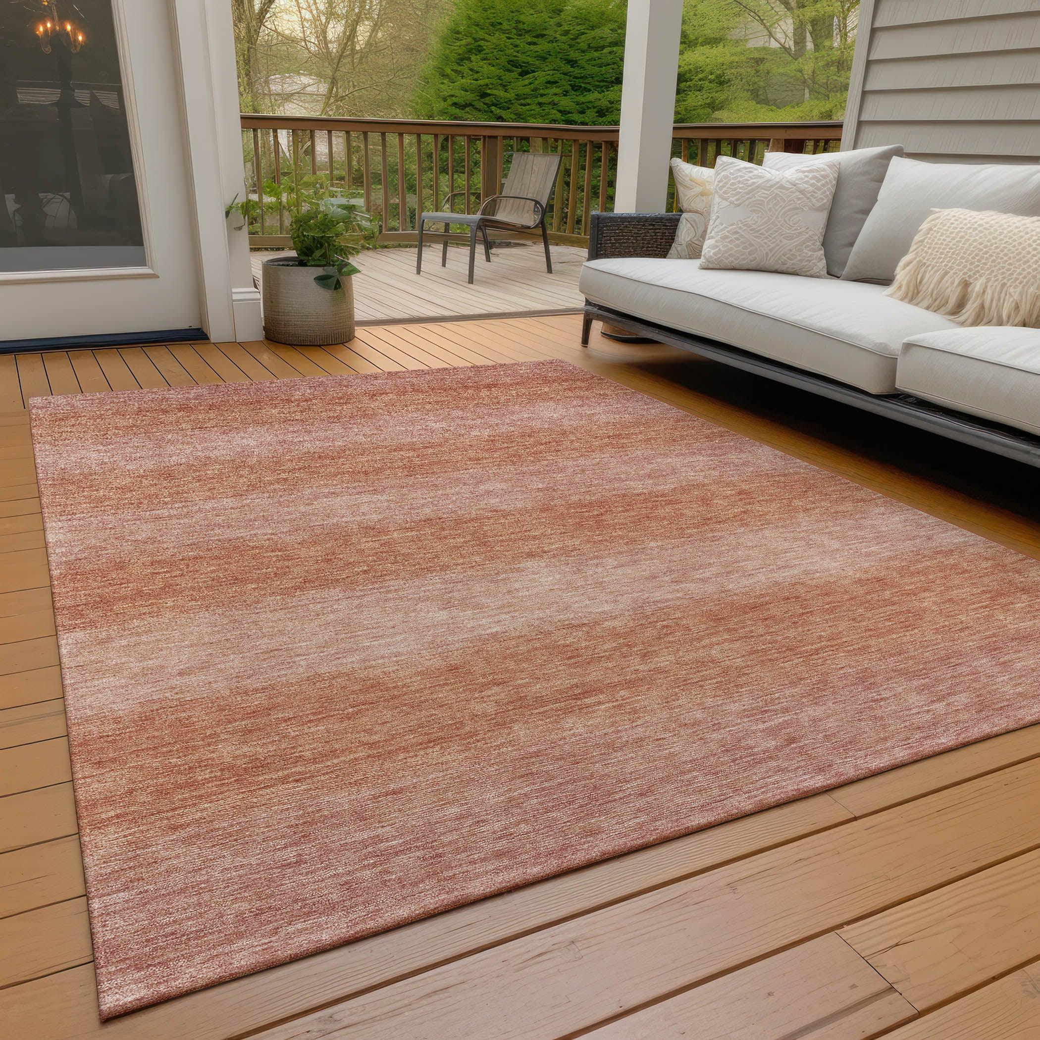 Addison Rugs Haelius Orange Washable Indoor-Outdoor Rug