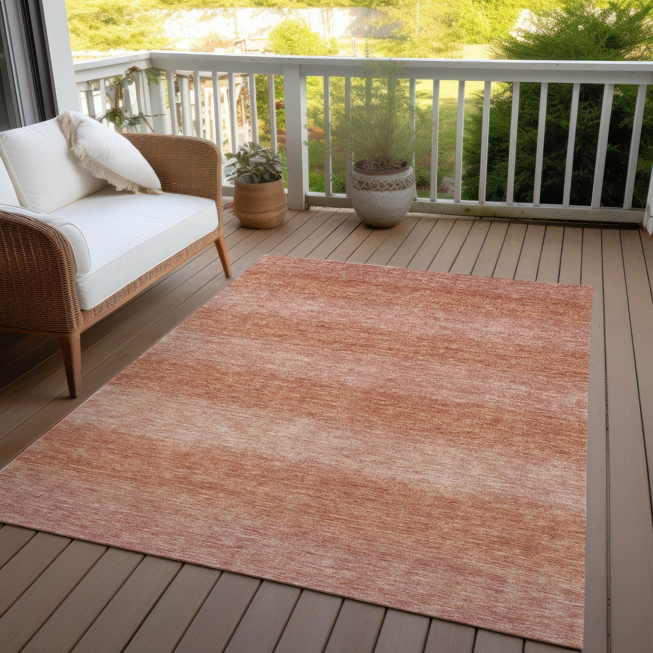 Addison Rugs Haelius Orange Washable Indoor-Outdoor Rug