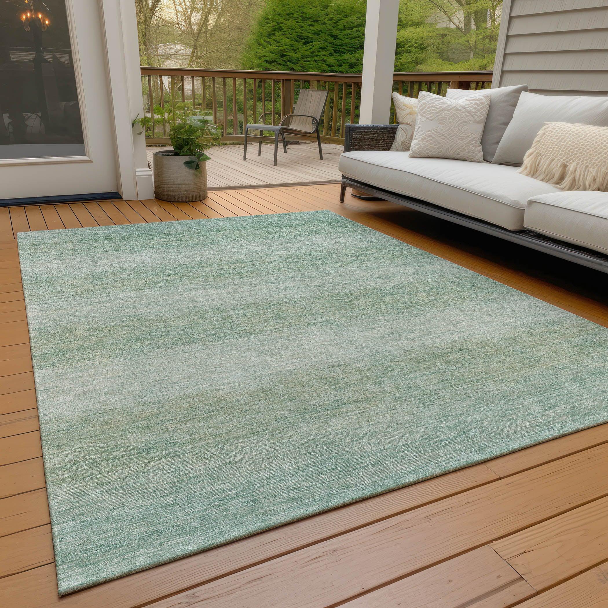 Addison Rugs Haelius Teal Washable Indoor-Outdoor Rug