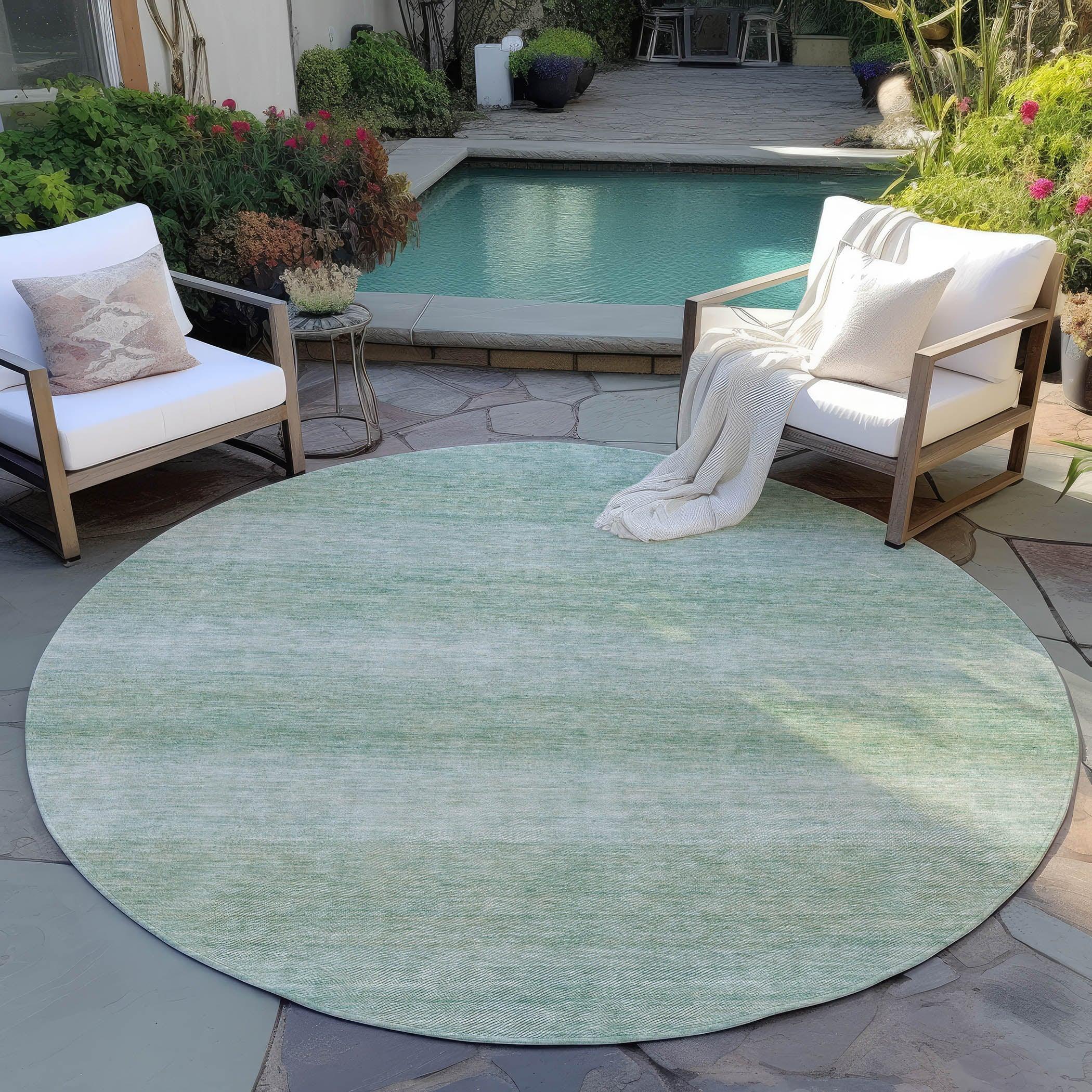 Addison Rugs Haelius Teal Washable Indoor-Outdoor Rug