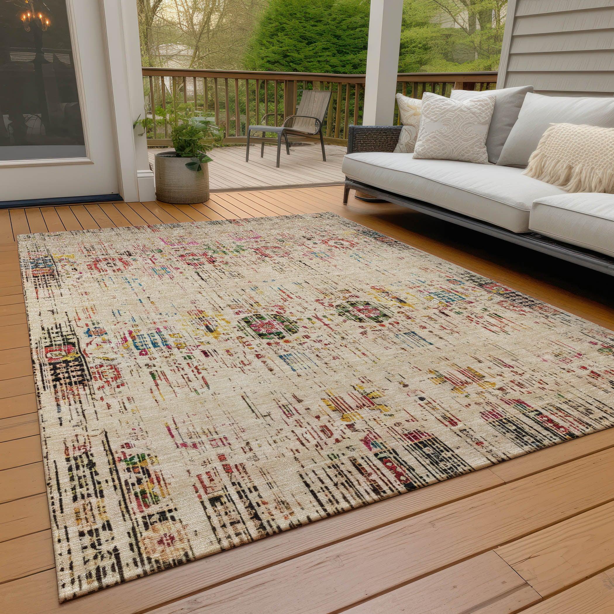 Addison Rugs Haelon Beige Washable Indoor-Outdoor Rug