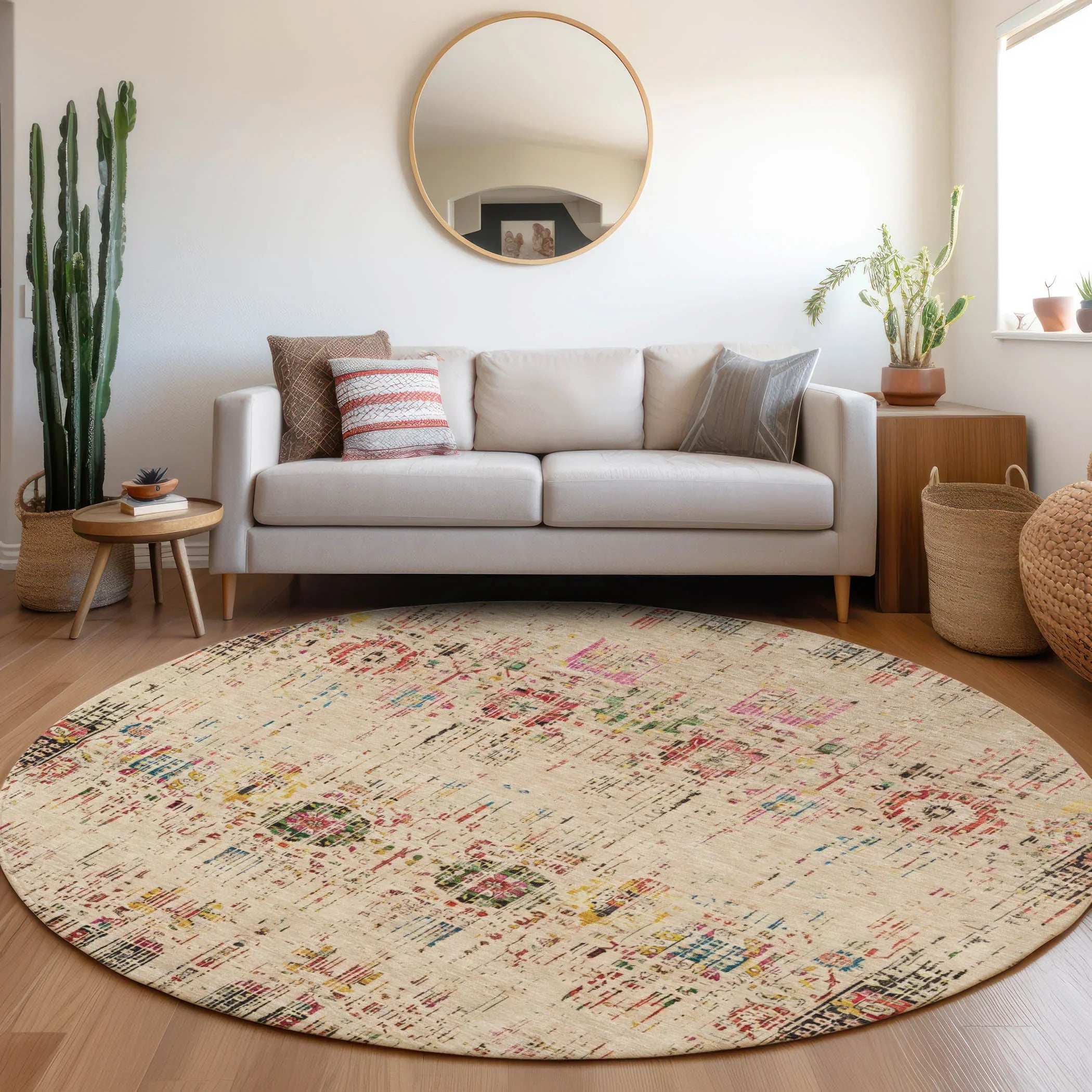 Addison Rugs Haelon Beige Washable Indoor-Outdoor Rug
