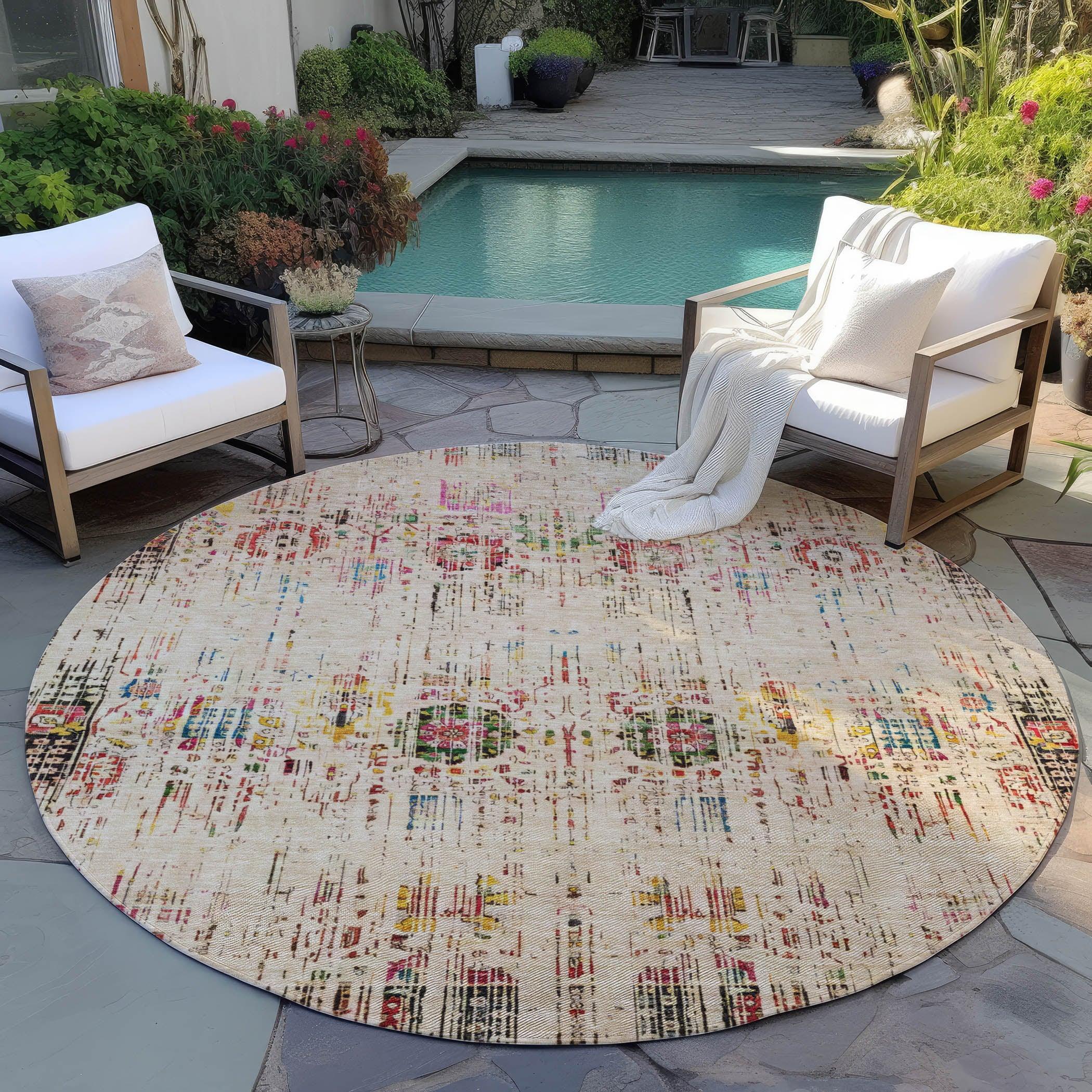 Addison Rugs Haelon Beige Washable Indoor-Outdoor Rug
