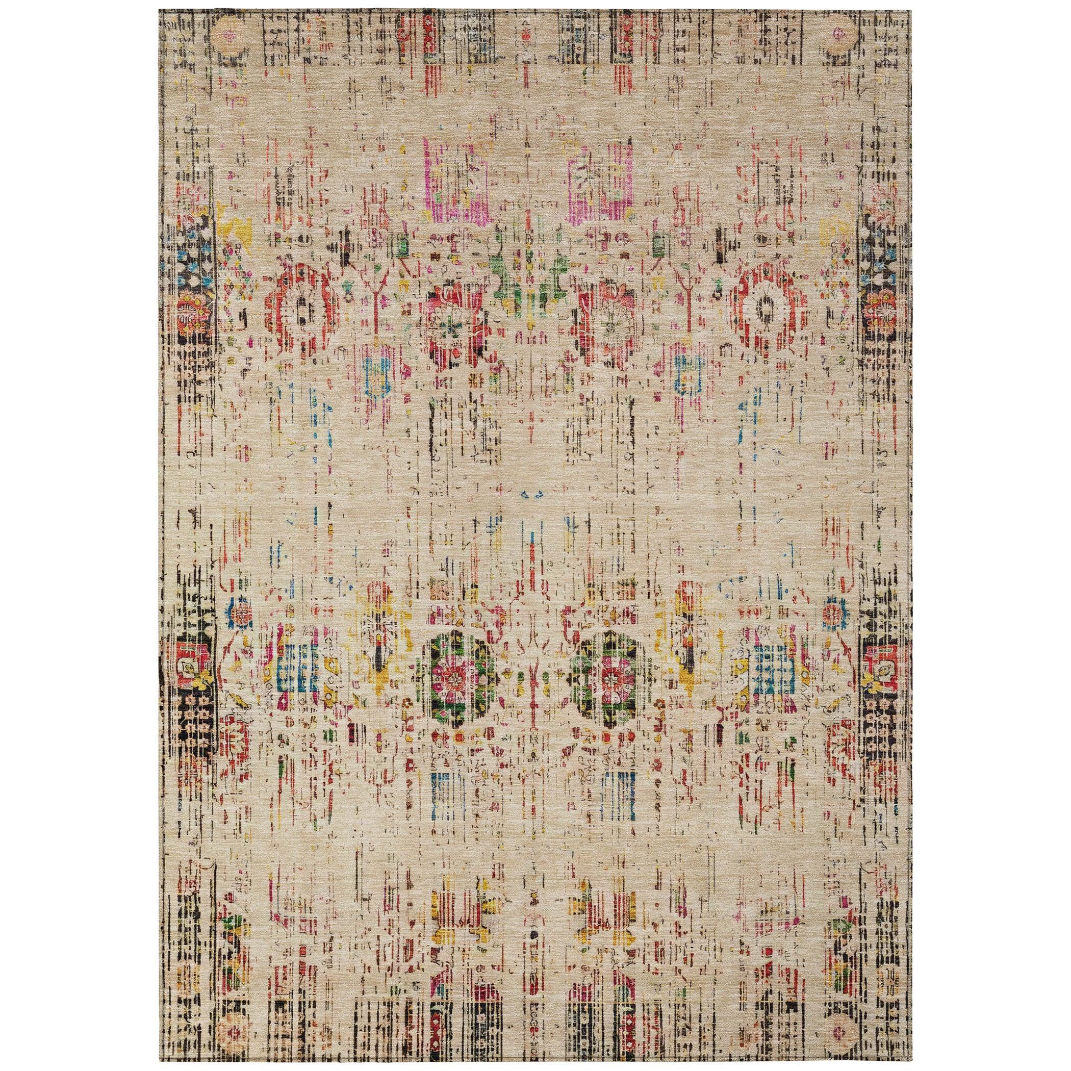Addison Rugs Haelon Beige Washable Indoor-Outdoor Rug