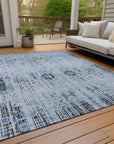 Addison Rugs Haelon Blue Washable Indoor-Outdoor Rug