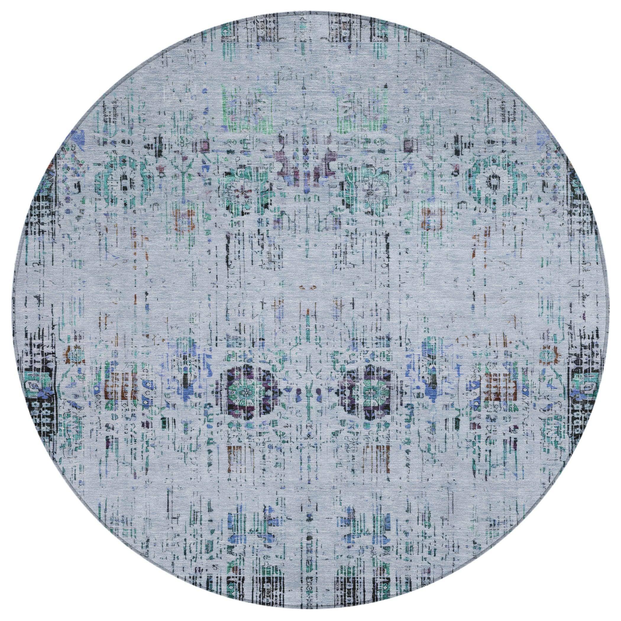 Addison Rugs Haelon Blue Washable Indoor-Outdoor Rug