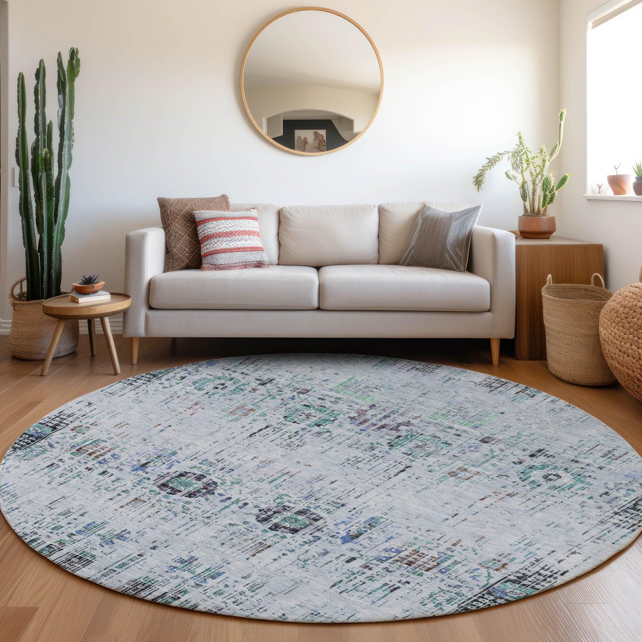 Addison Rugs Haelon Blue Washable Indoor-Outdoor Rug