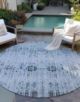 Addison Rugs Haelon Blue Washable Indoor-Outdoor Rug