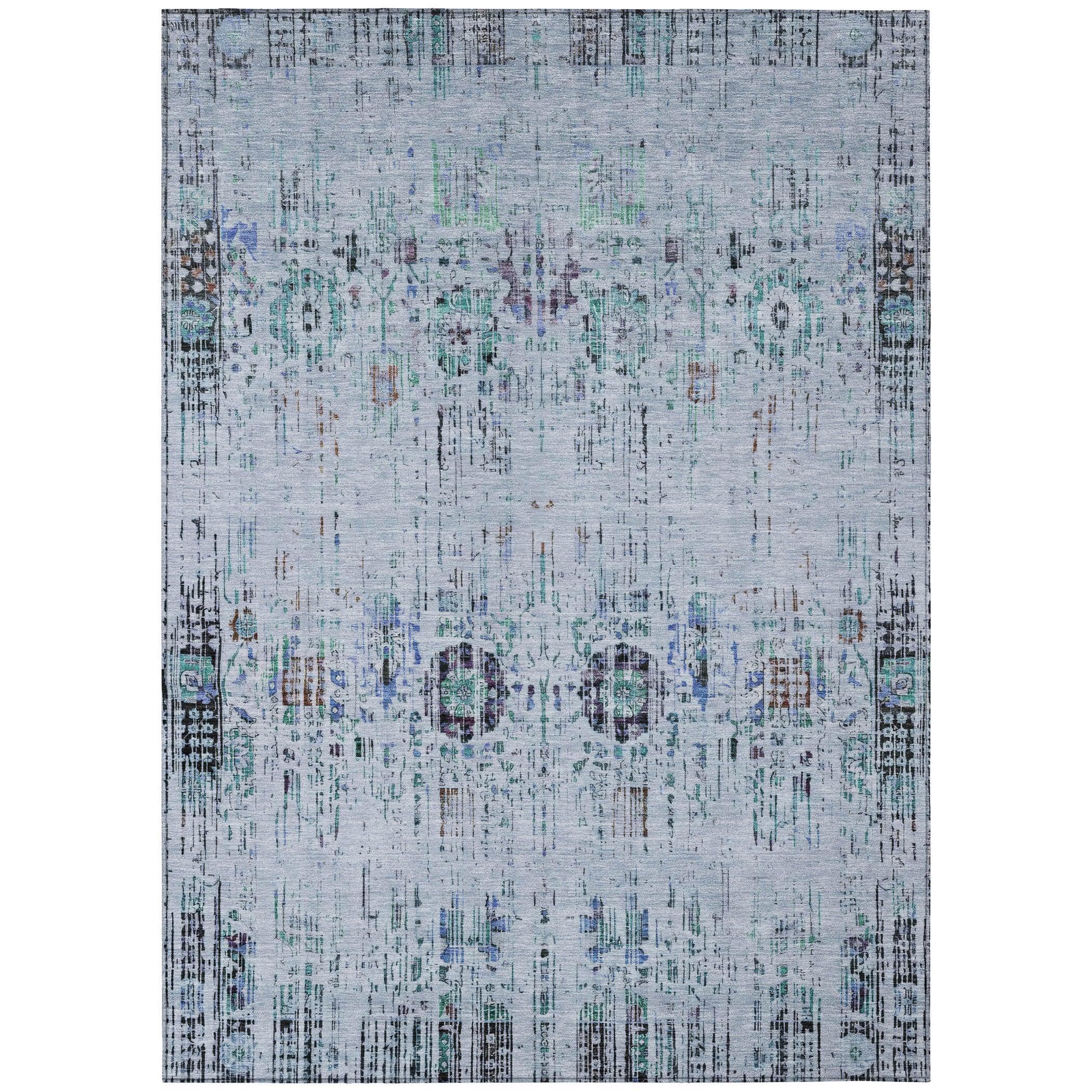 Addison Rugs Haelon Blue Washable Indoor-Outdoor Rug