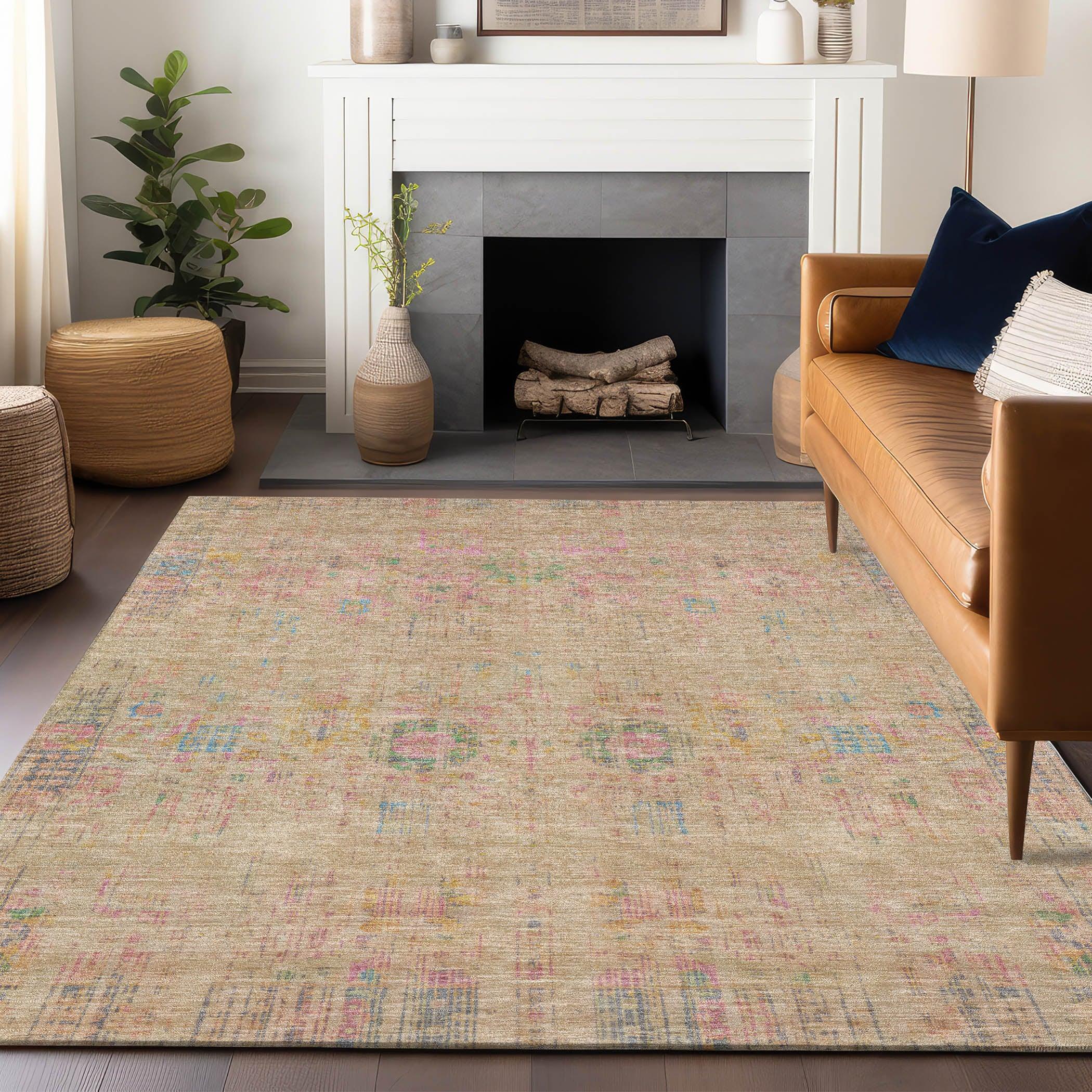 Addison Rugs Haelon Brown Washable Indoor-Outdoor Rug