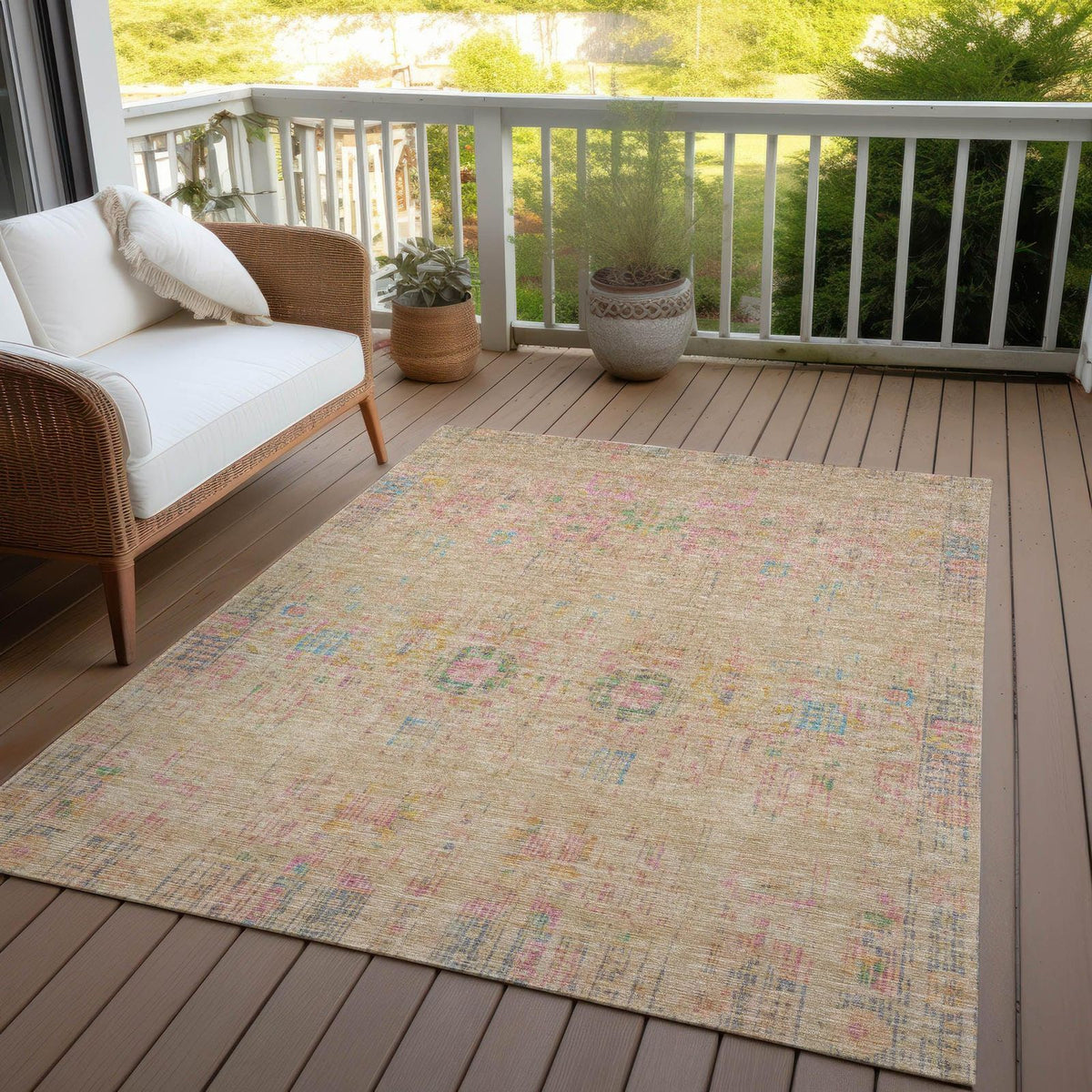 Addison Rugs Haelon Brown Washable Indoor-Outdoor Rug