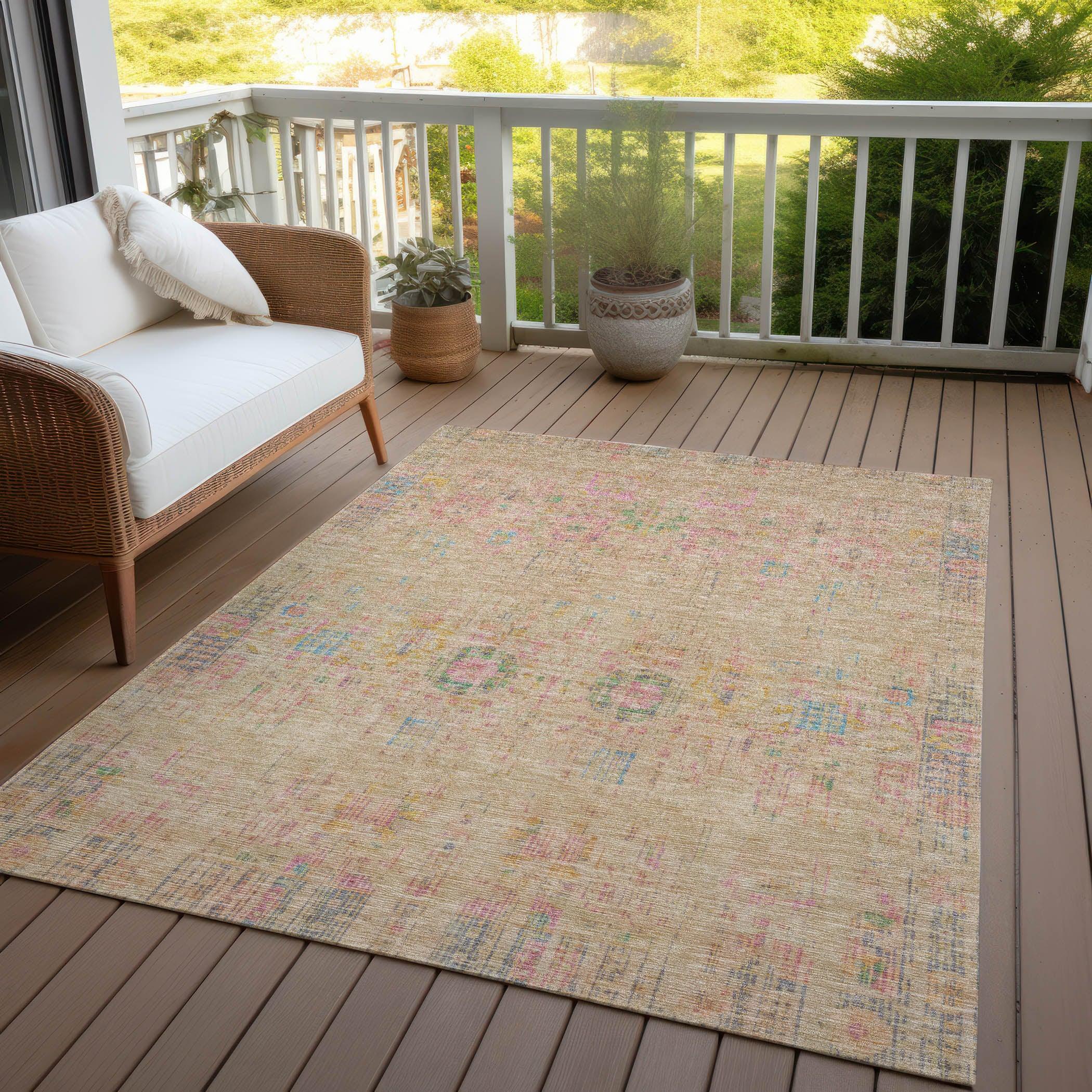 Addison Rugs Haelon Brown Washable Indoor-Outdoor Rug