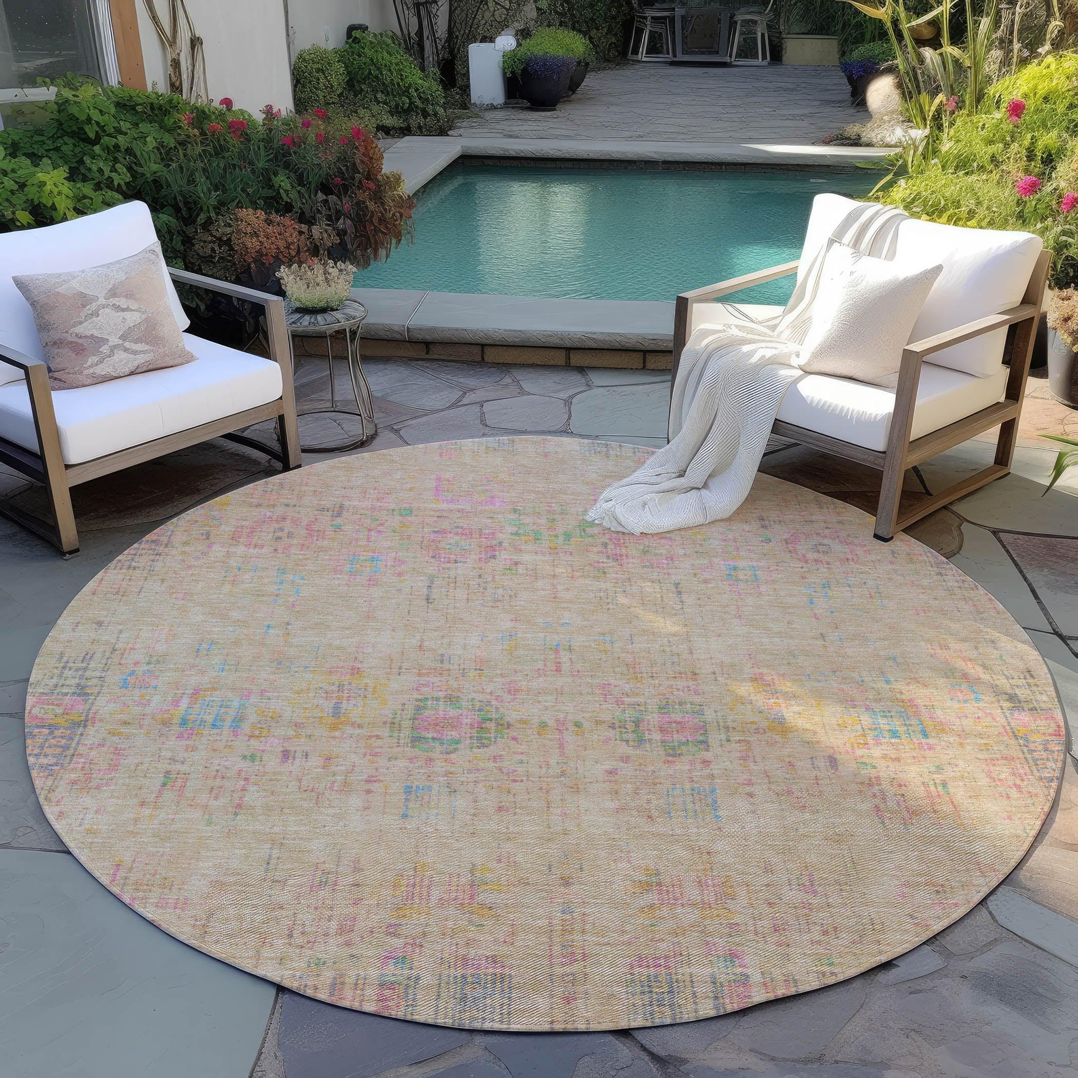 Addison Rugs Haelon Brown Washable Indoor-Outdoor Rug