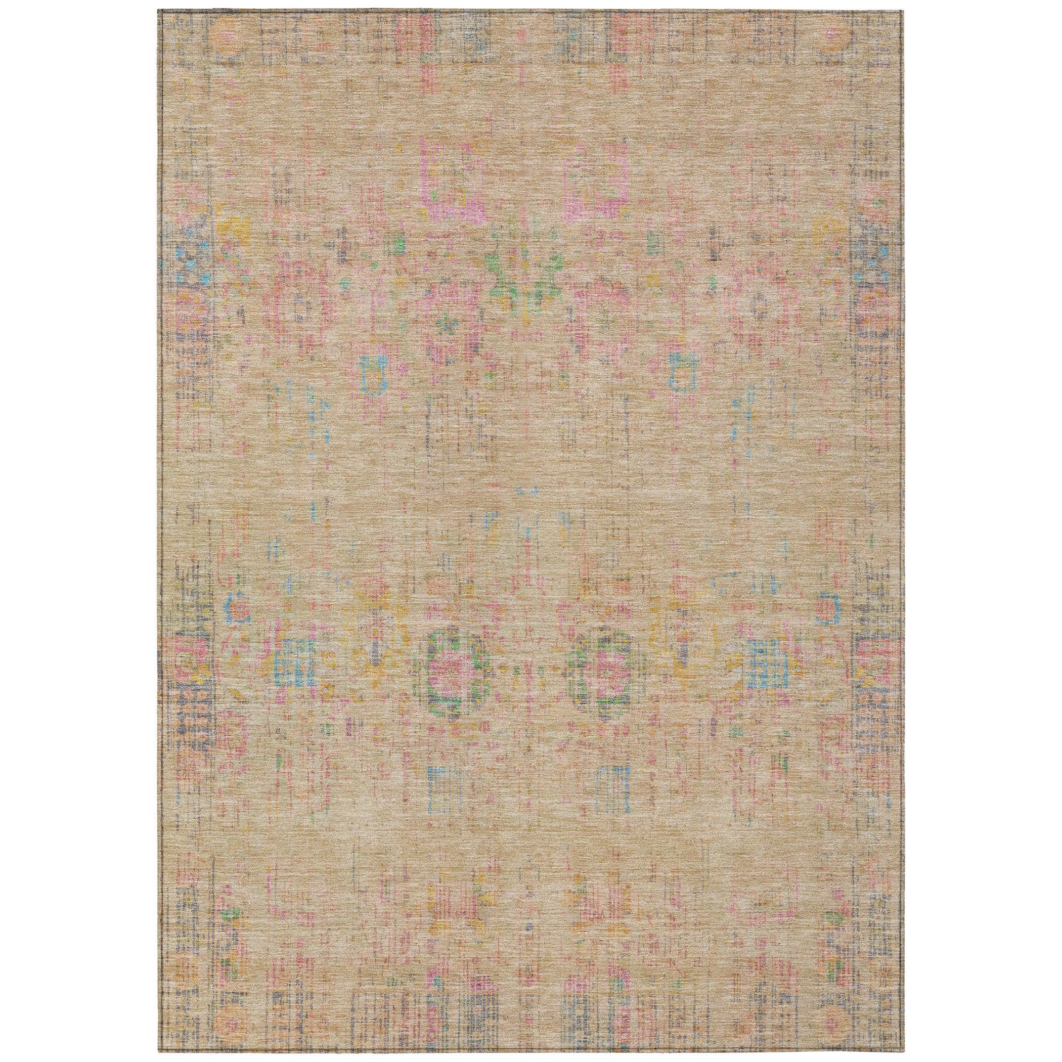 Addison Rugs Haelon Brown Washable Indoor-Outdoor Rug