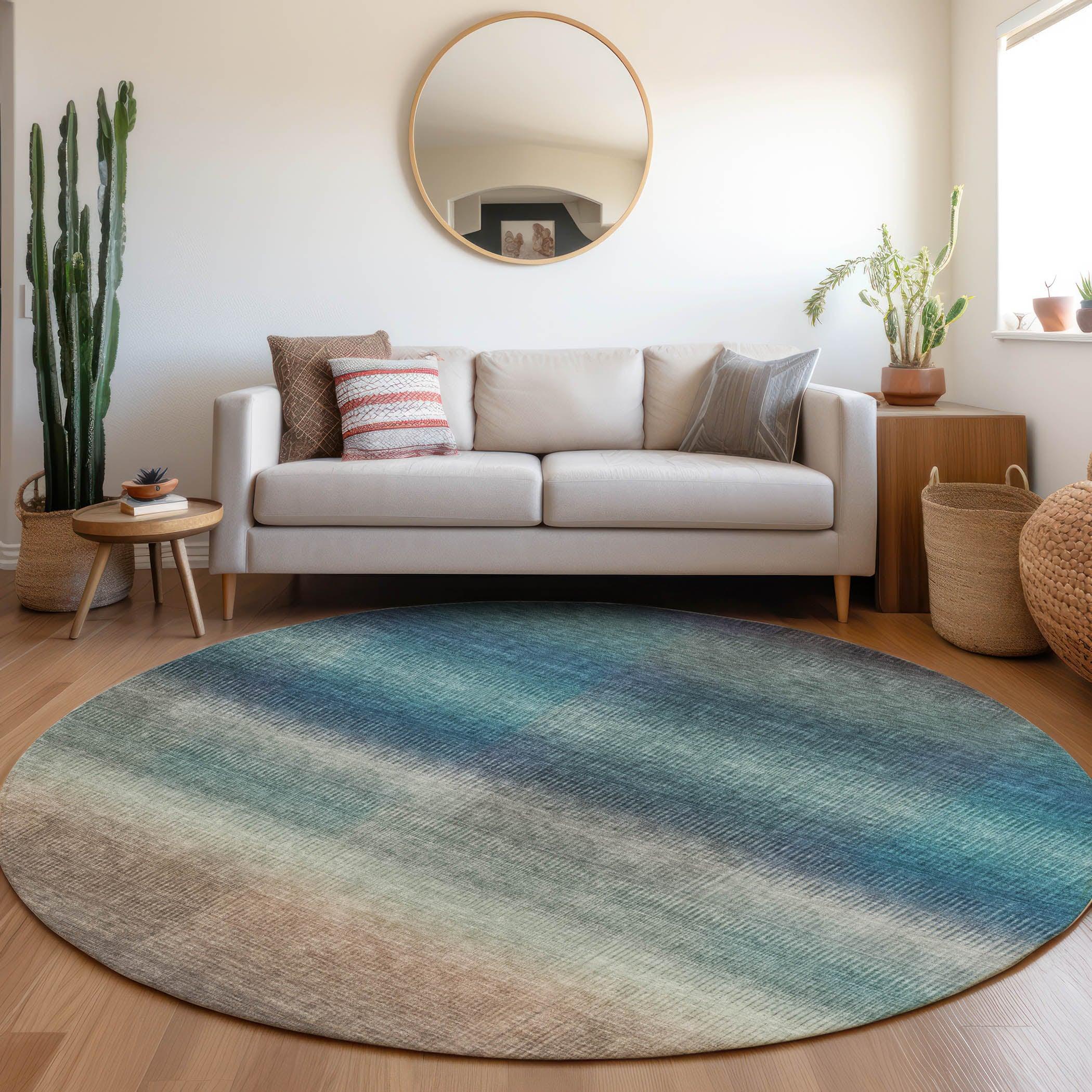 Addison Rugs Haelor Blue Washable Indoor-Outdoor Rug