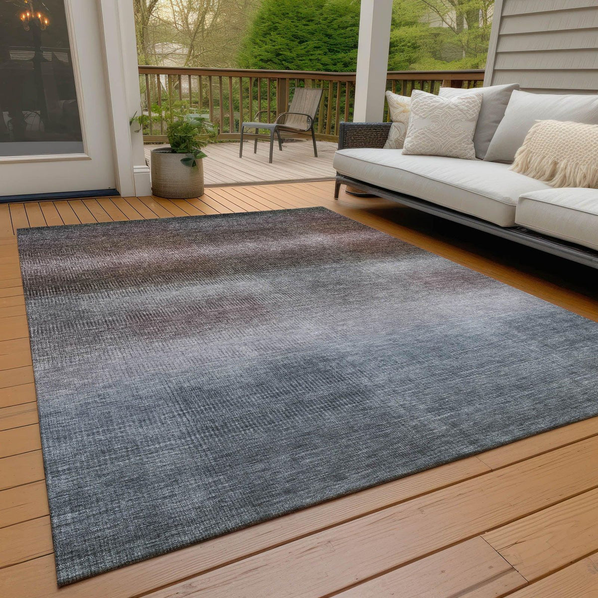 Addison Rugs Haelor Brown Washable Indoor-Outdoor Rug