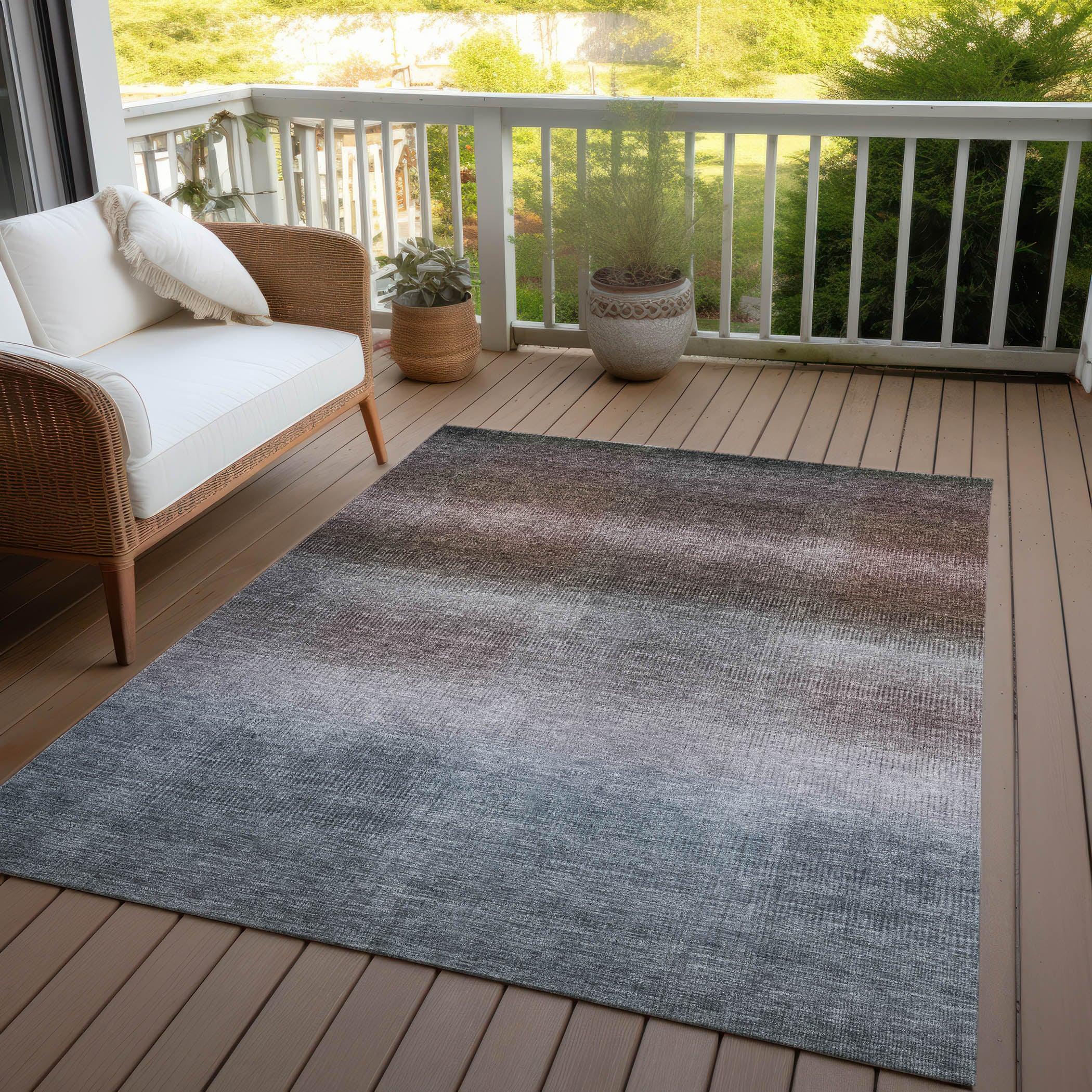 Addison Rugs Haelor Brown Washable Indoor-Outdoor Rug