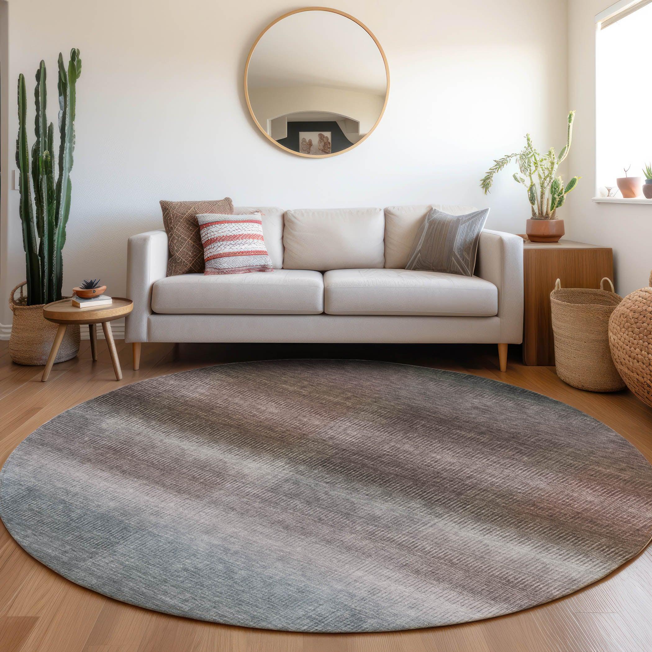 Addison Rugs Haelor Brown Washable Indoor-Outdoor Rug