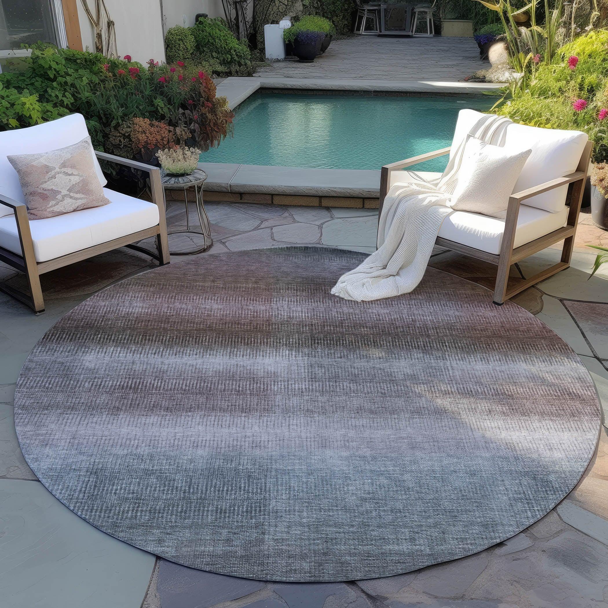 Addison Rugs Haelor Brown Washable Indoor-Outdoor Rug
