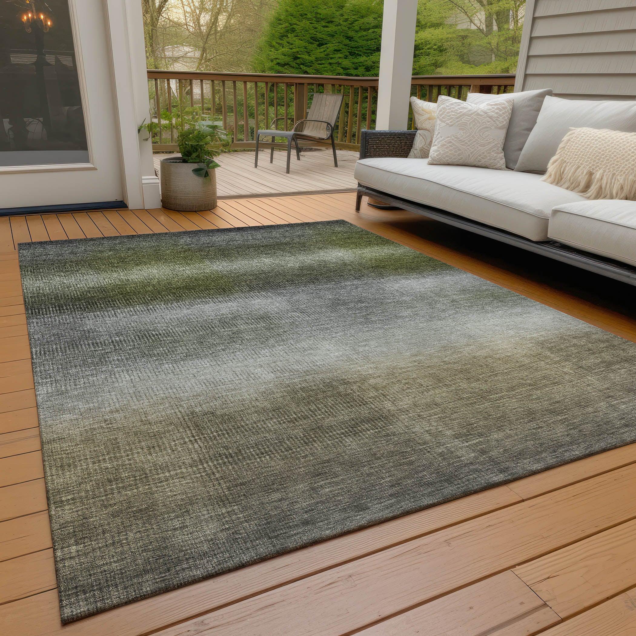 Addison Rugs Haelor Gray Washable Indoor-Outdoor Rug