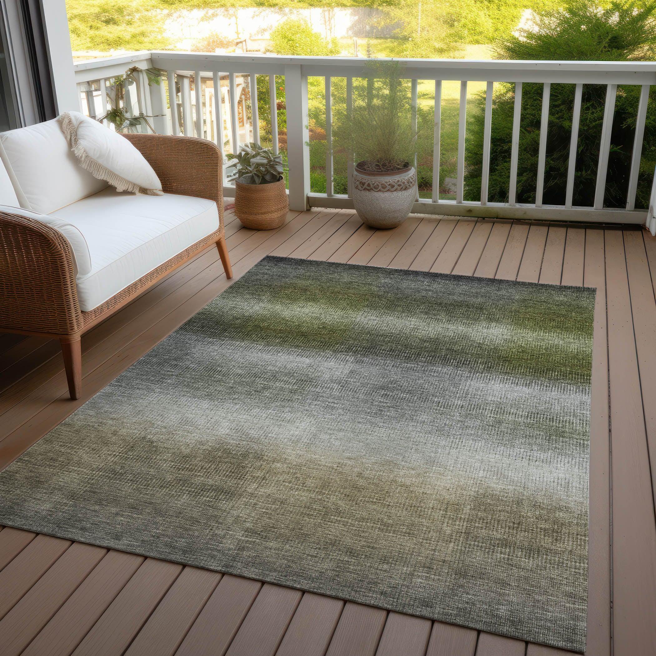 Addison Rugs Haelor Gray Washable Indoor-Outdoor Rug