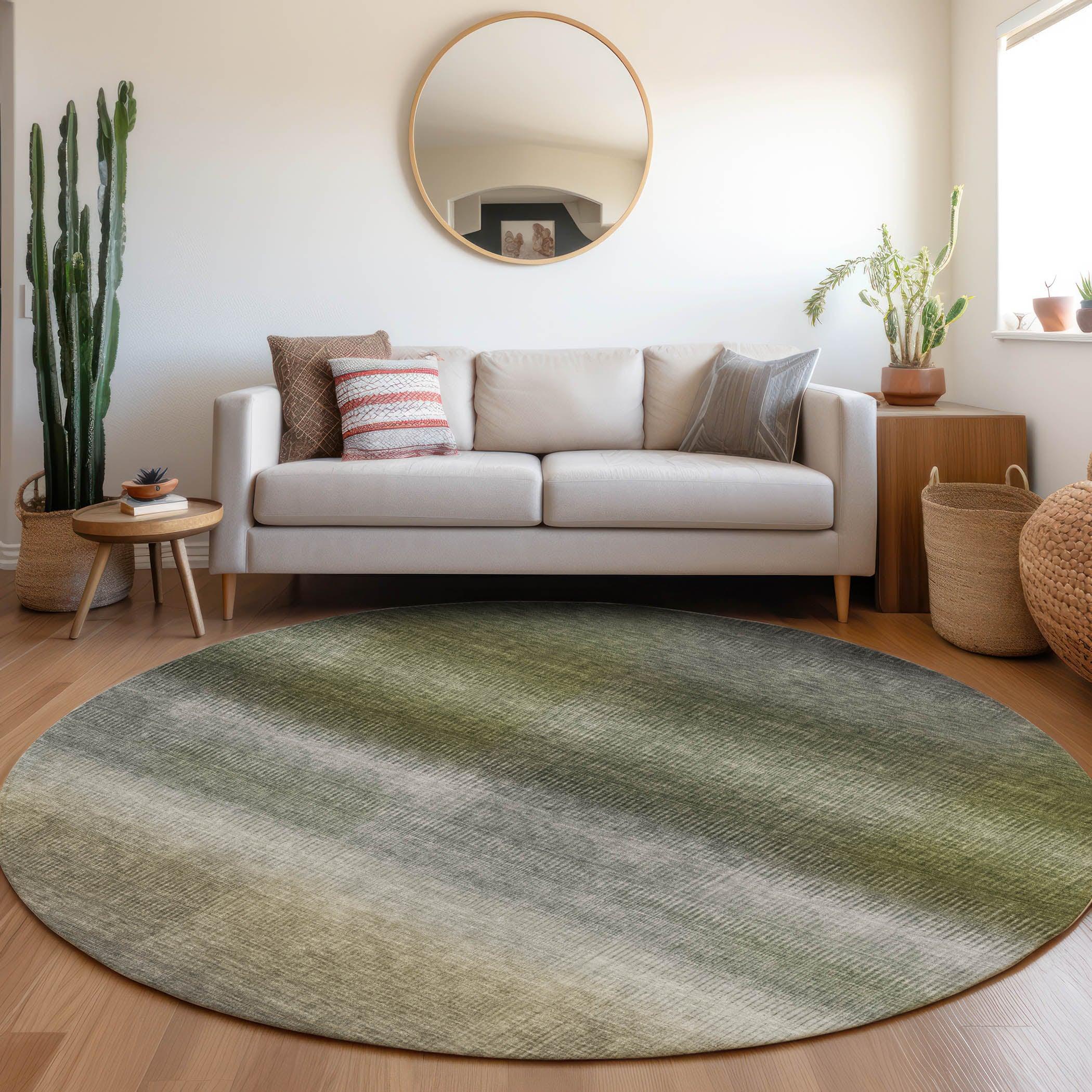 Addison Rugs Haelor Gray Washable Indoor-Outdoor Rug